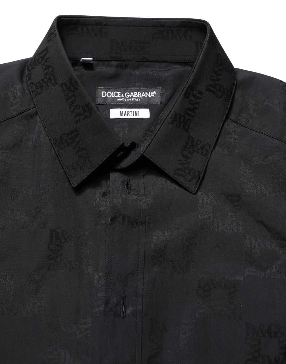 Dolce & Gabbana Black MARTINI Cotton Slim Dress Formal Shirt - IT39 | S