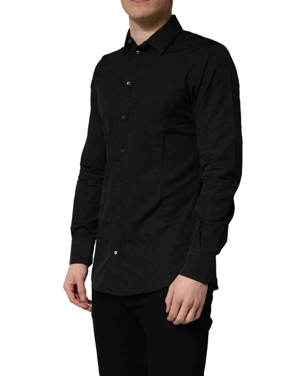 Dolce & Gabbana Black MARTINI Cotton Slim Dress Formal Shirt - IT39 | S