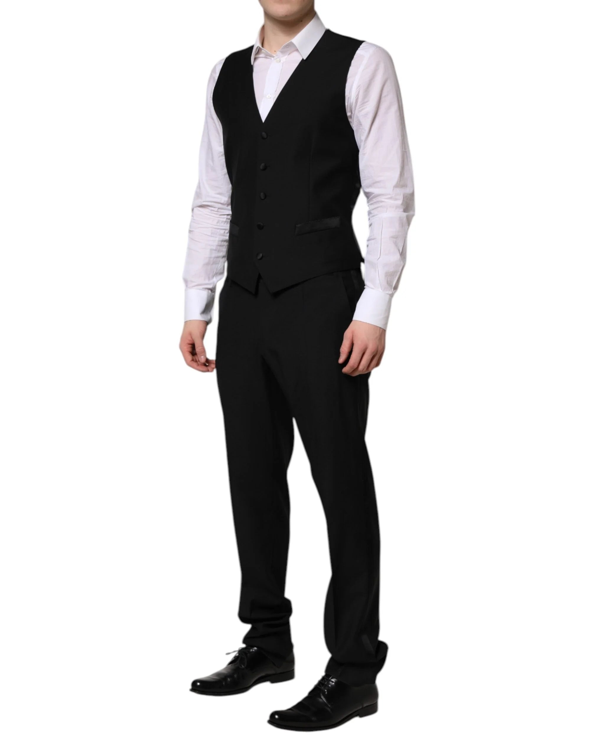 Dolce & Gabbana Black MARTINI Crystal Embellished 3 Pc Suit - IT50 | L - Tuxedos