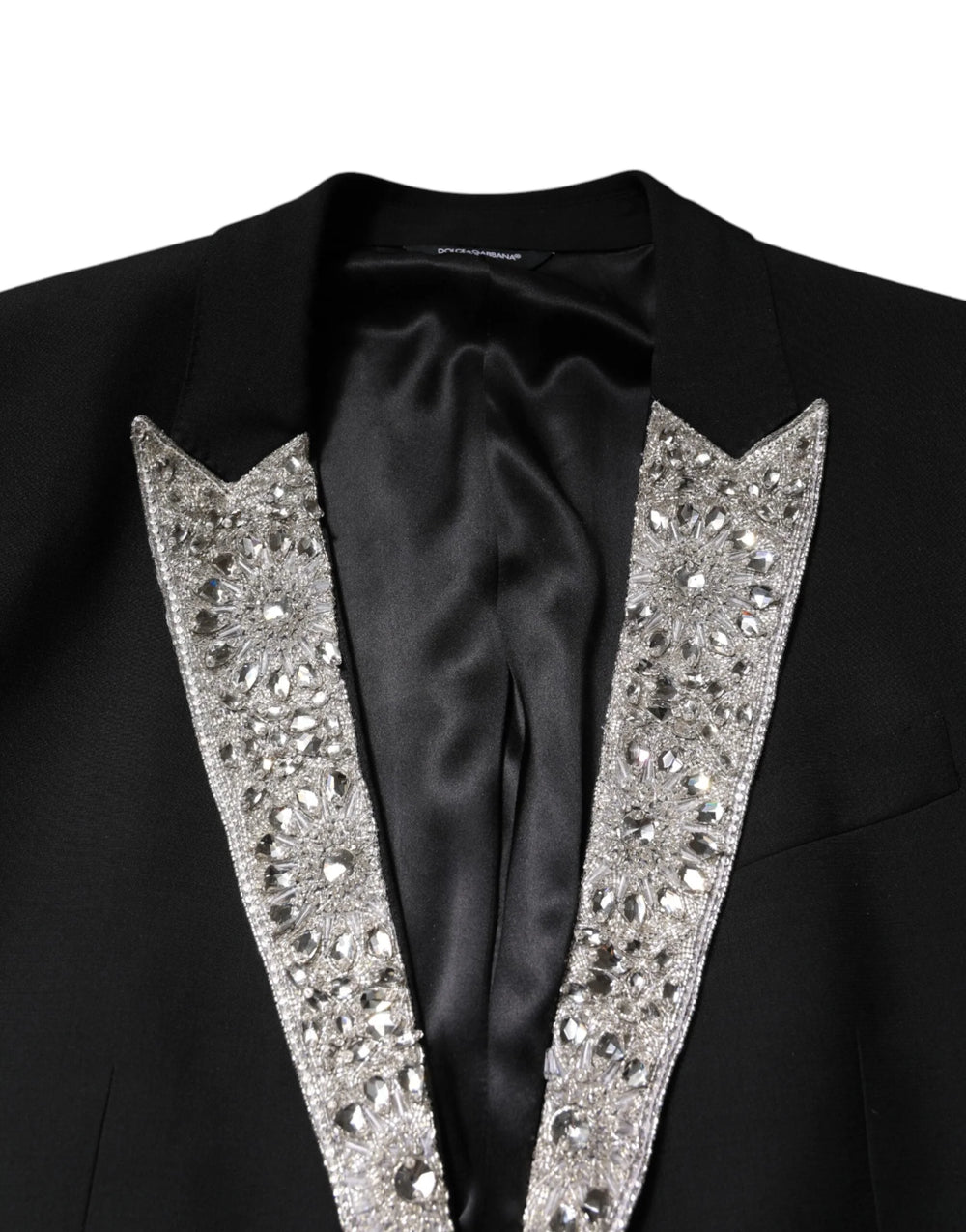 Dolce & Gabbana Black MARTINI Crystal Embellished 3 Pc Suit - IT50 | L - Tuxedos