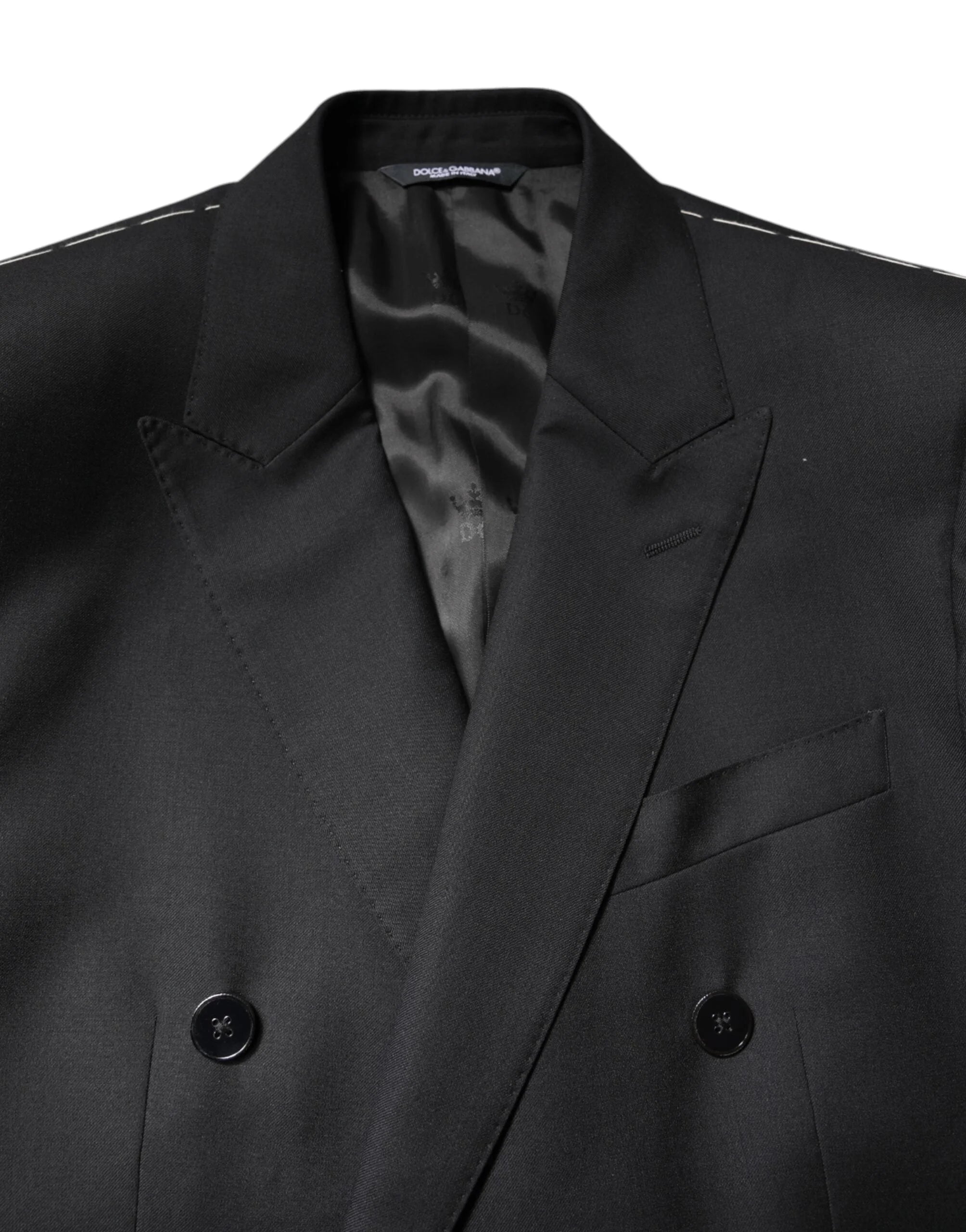 Dolce & Gabbana Black MARTINI Double Breasted Coat Blazer - IT44 | XS - Sport Jackets