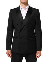 Dolce & Gabbana Black MARTINI Double-Breasted Suit Blazer - IT48 | M - Sport Jackets