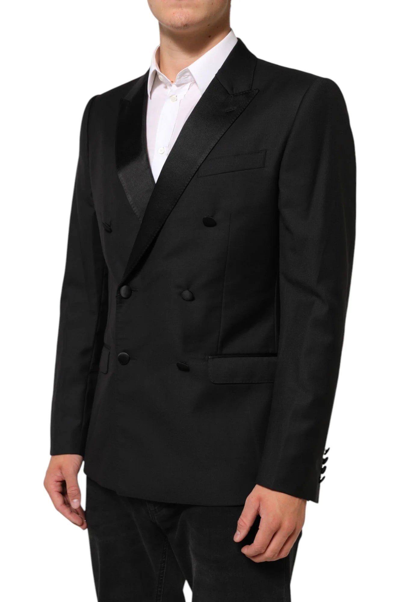 Dolce & Gabbana Black MARTINI Double-Breasted Suit Blazer - IT48 | M - Sport Jackets
