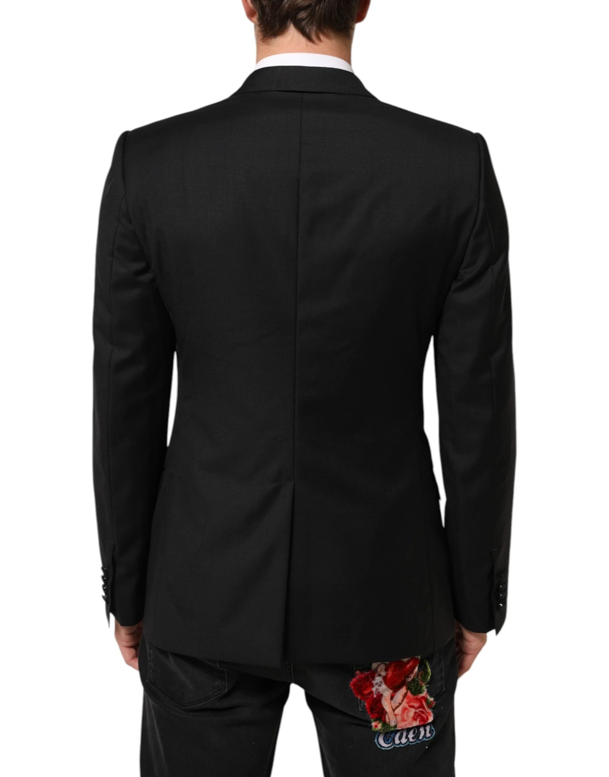 Dolce & Gabbana Black MARTINI Double-Breasted Suit Blazer - IT48 | M - Sport Jackets