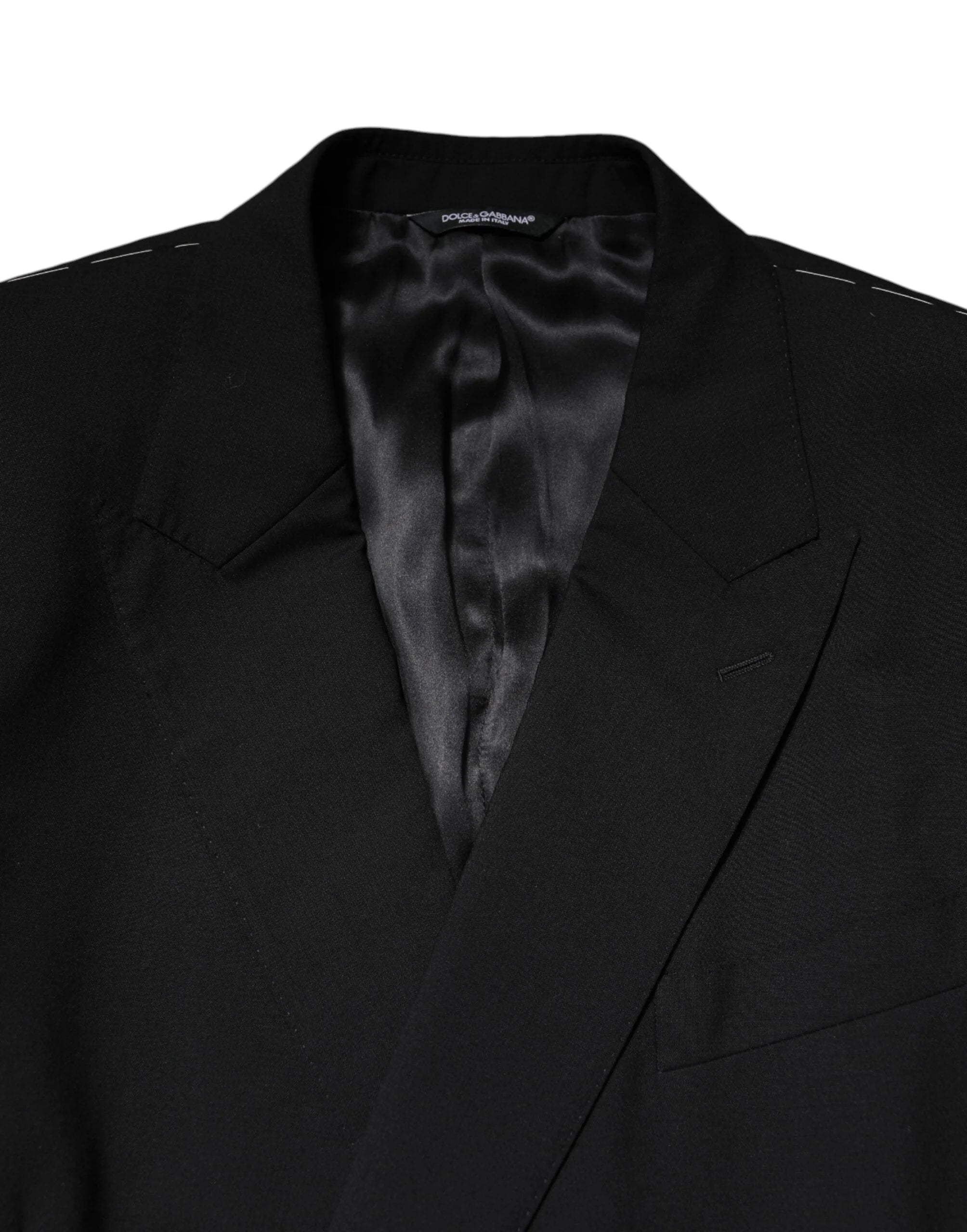 Dolce & Gabbana Black MARTINI Double Breasted Suit Jacket - IT54 | XL - Sport Jackets