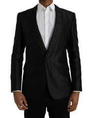 Dolce & Gabbana Black MARTINI Single Breasted Coat Blazer - IT48 | M - Sport Jackets