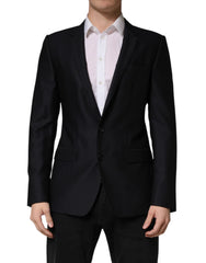 Dolce & Gabbana Black MARTINI Single Breasted Jacket Blazer - IT48 | M