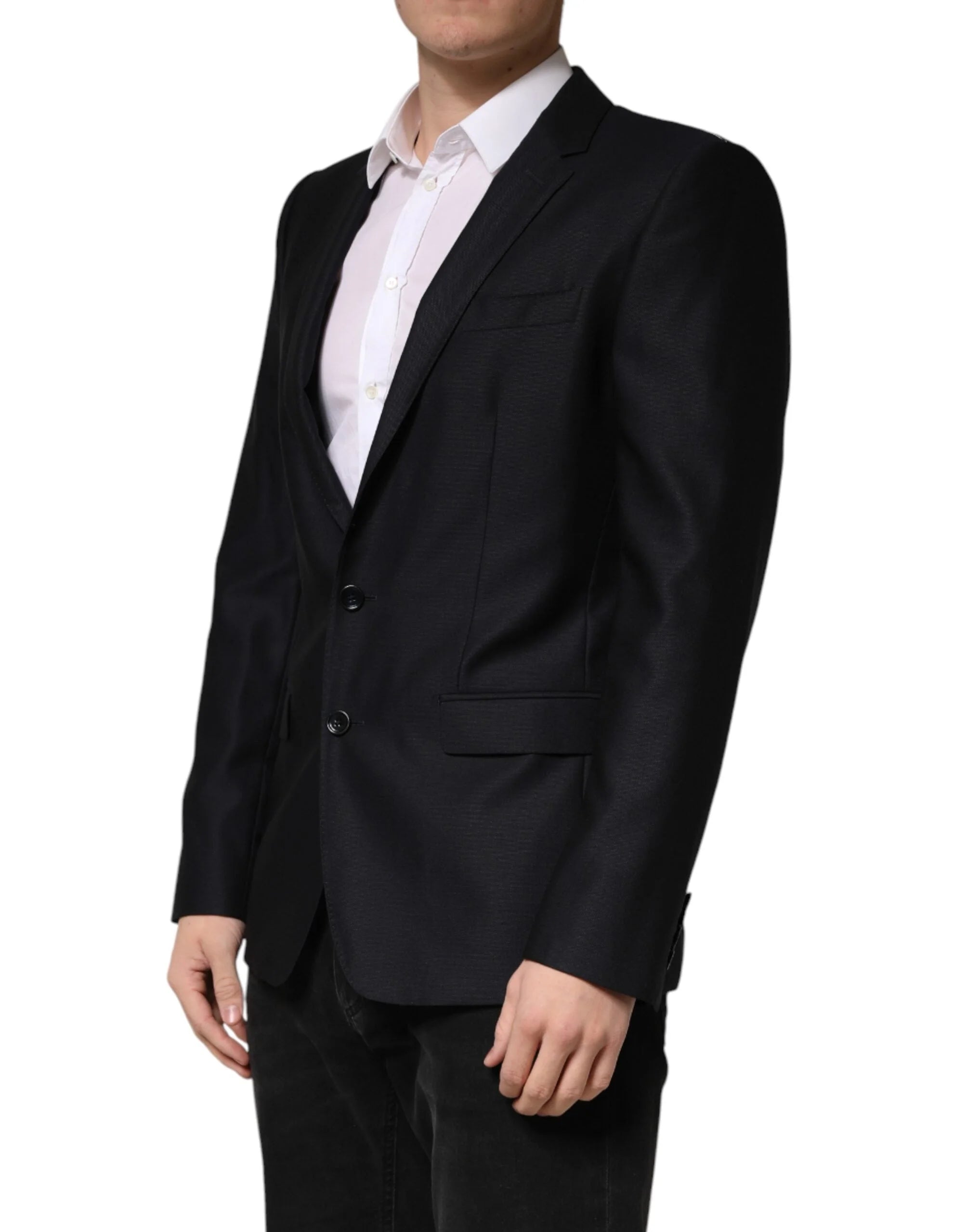 Dolce & Gabbana Black MARTINI Single Breasted Jacket Blazer - IT48 | M