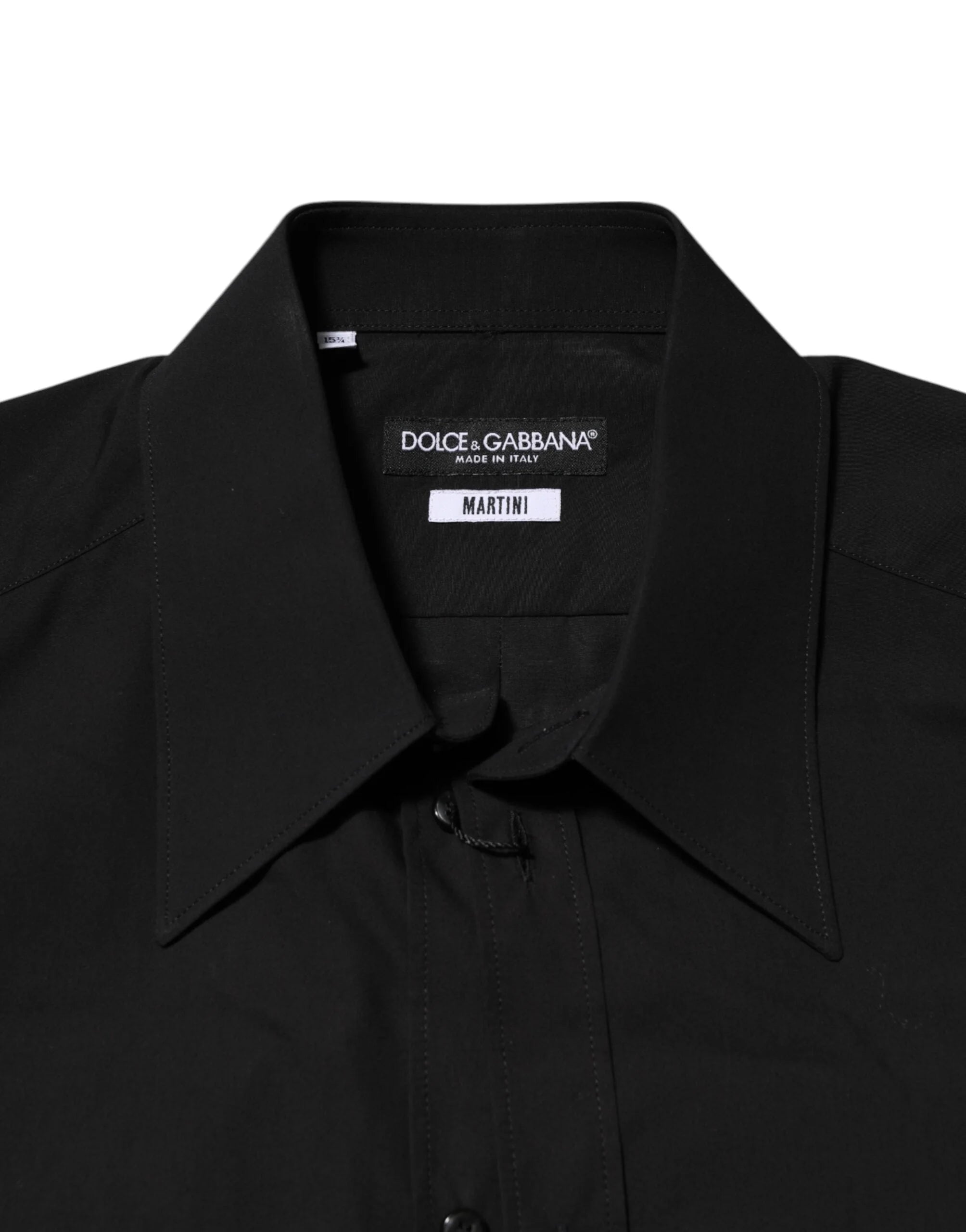 Dolce & Gabbana Black MARTINI Slim Fit Dress Formal Men Shirt - IT40 | M