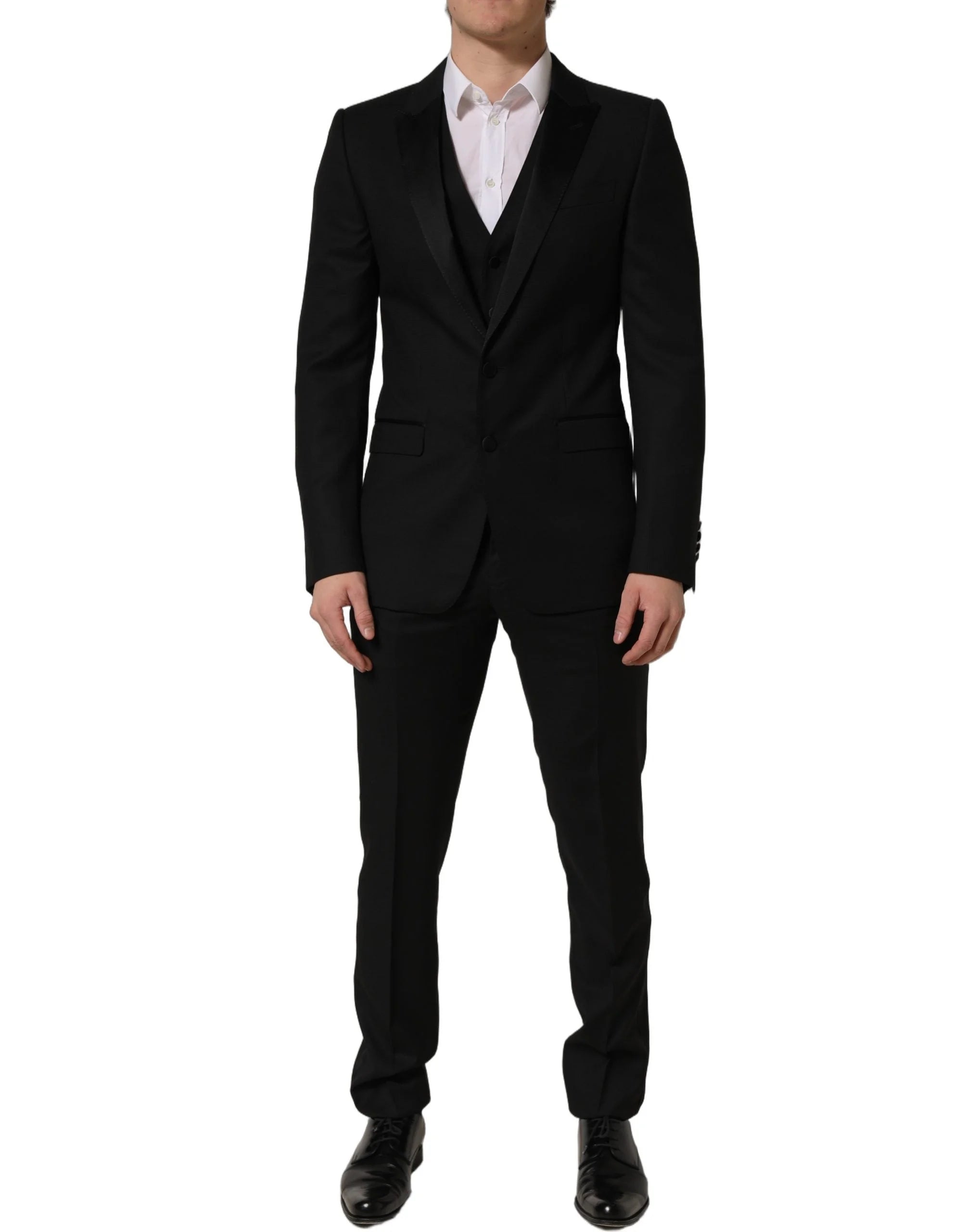 Dolce & Gabbana Black MARTINI Slim Fit Formal 3 Piece Suit - IT48 | M