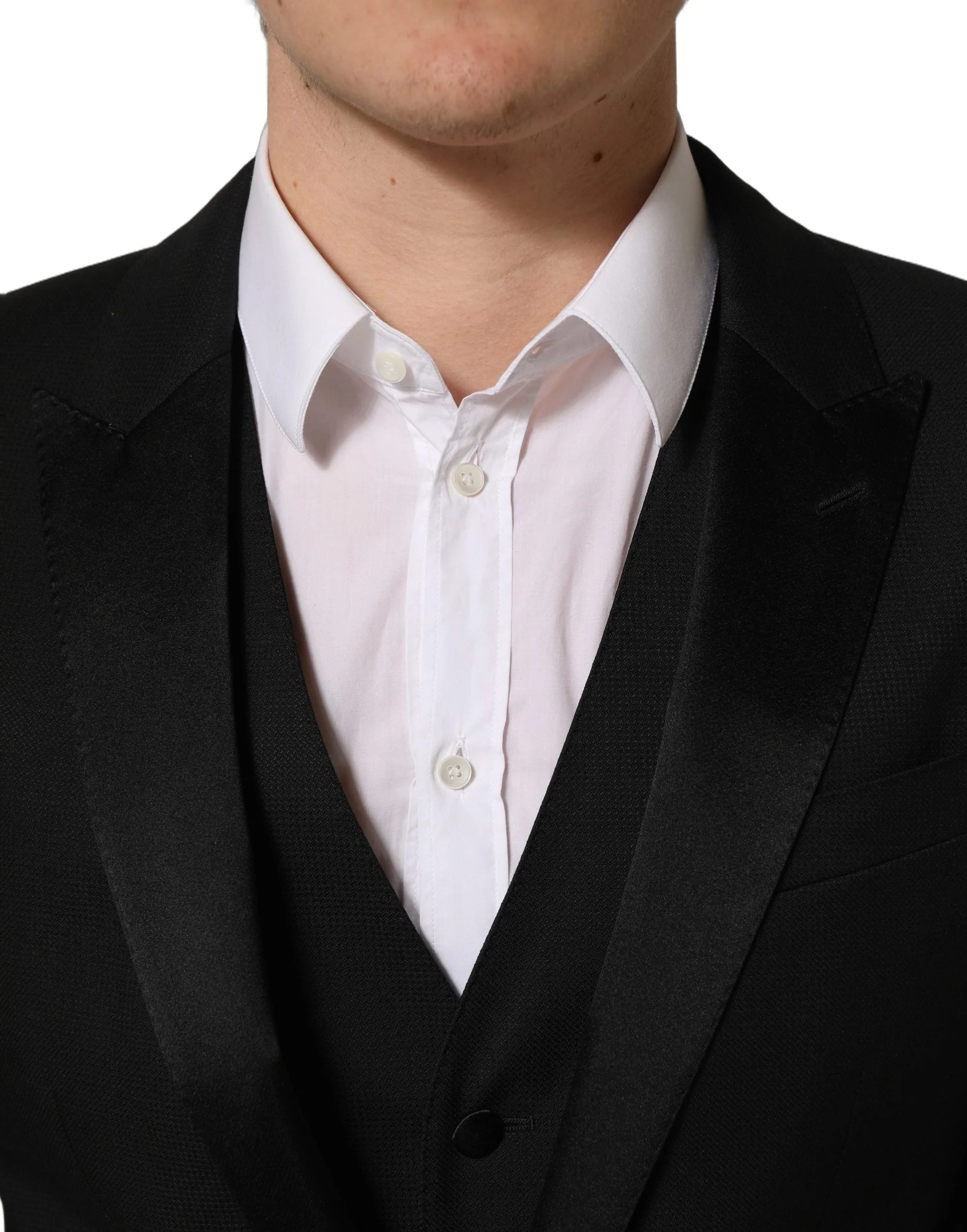 Dolce & Gabbana Black MARTINI Slim Fit Formal 3 Piece Suit - IT48 | M
