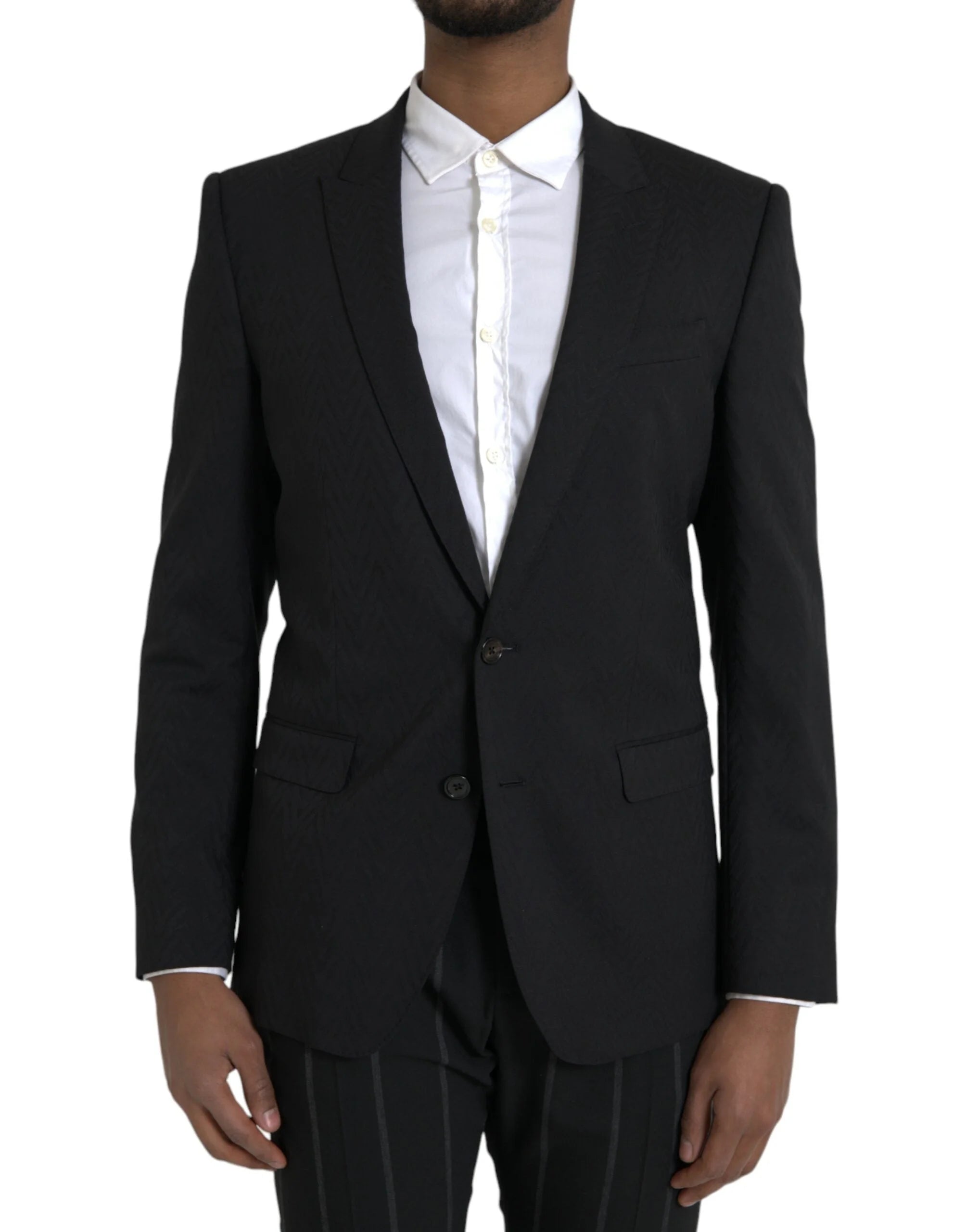 Dolce & Gabbana Black MARTINI Slim Fit Jacket Coat Blazer - IT48 | M - Sport Jackets