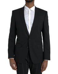 Dolce & Gabbana Black MARTINI Slim Fit Jacket Coat Blazer - IT48 | M - Sport Jackets