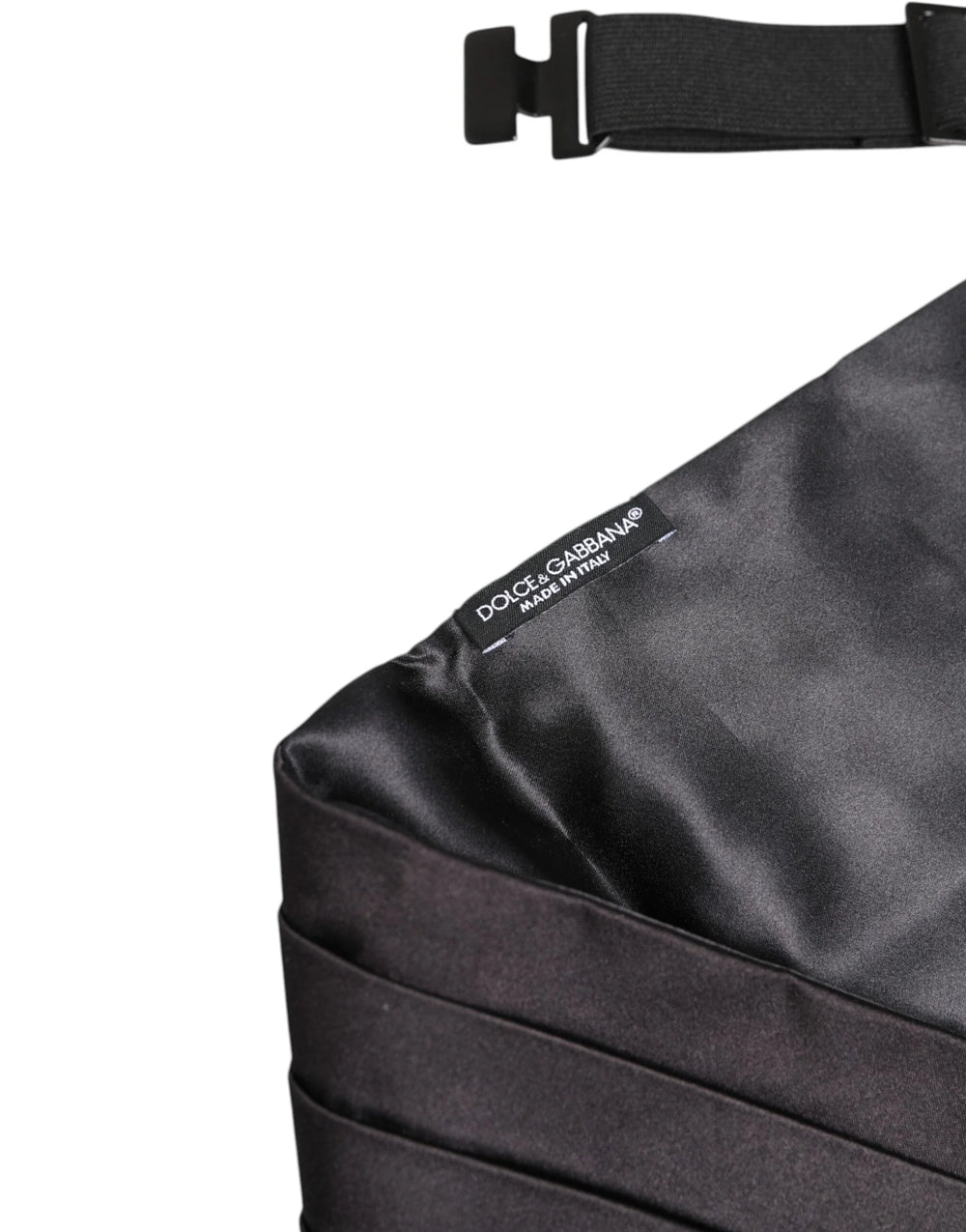 Dolce & Gabbana Black Men 100% Silk Belt Wide Waist Cummerbund - IT54 | XXL - Suspenders