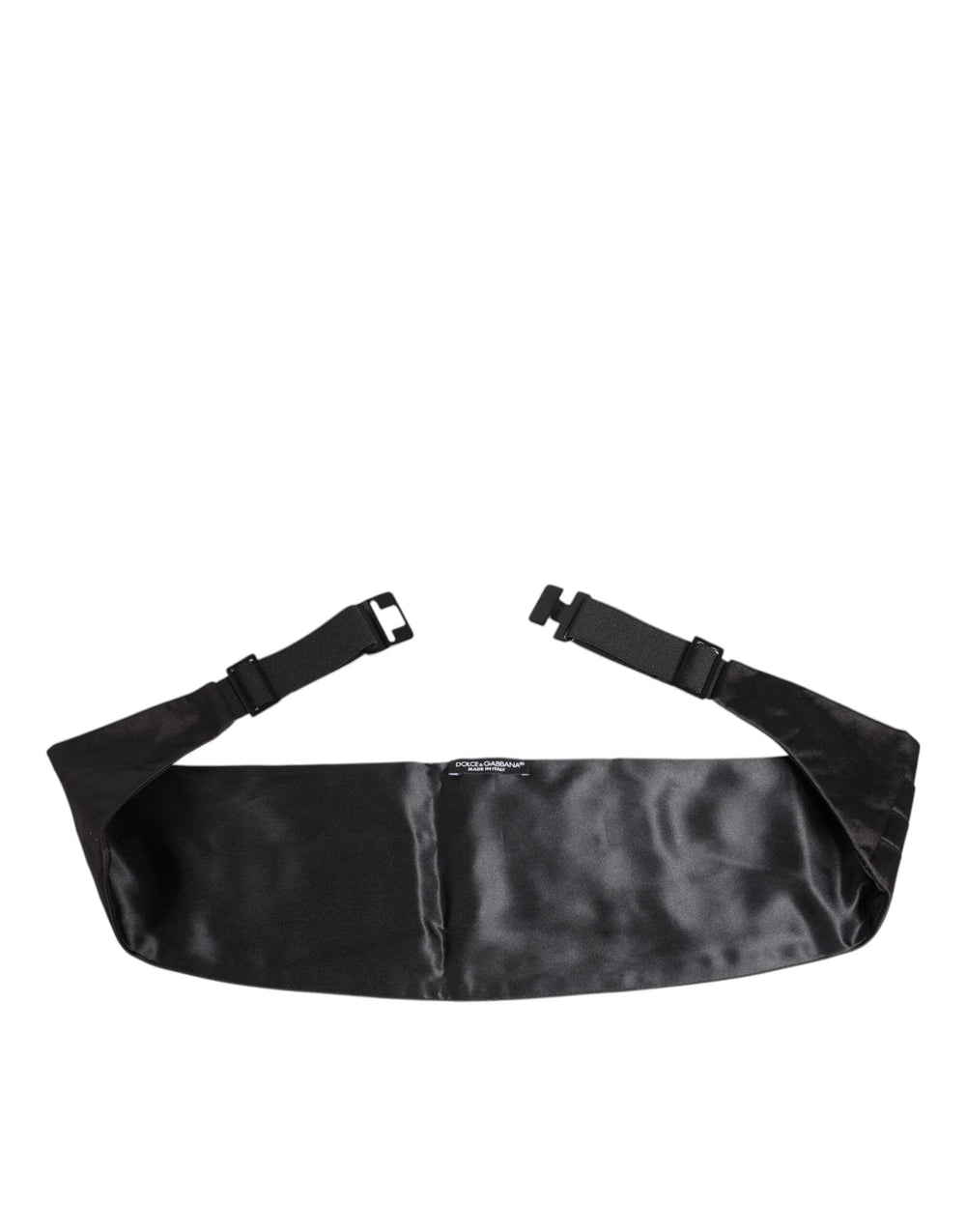 Dolce & Gabbana Black Men 100% Silk Belt Wide Waist Cummerbund - IT54 | XXL - Suspenders