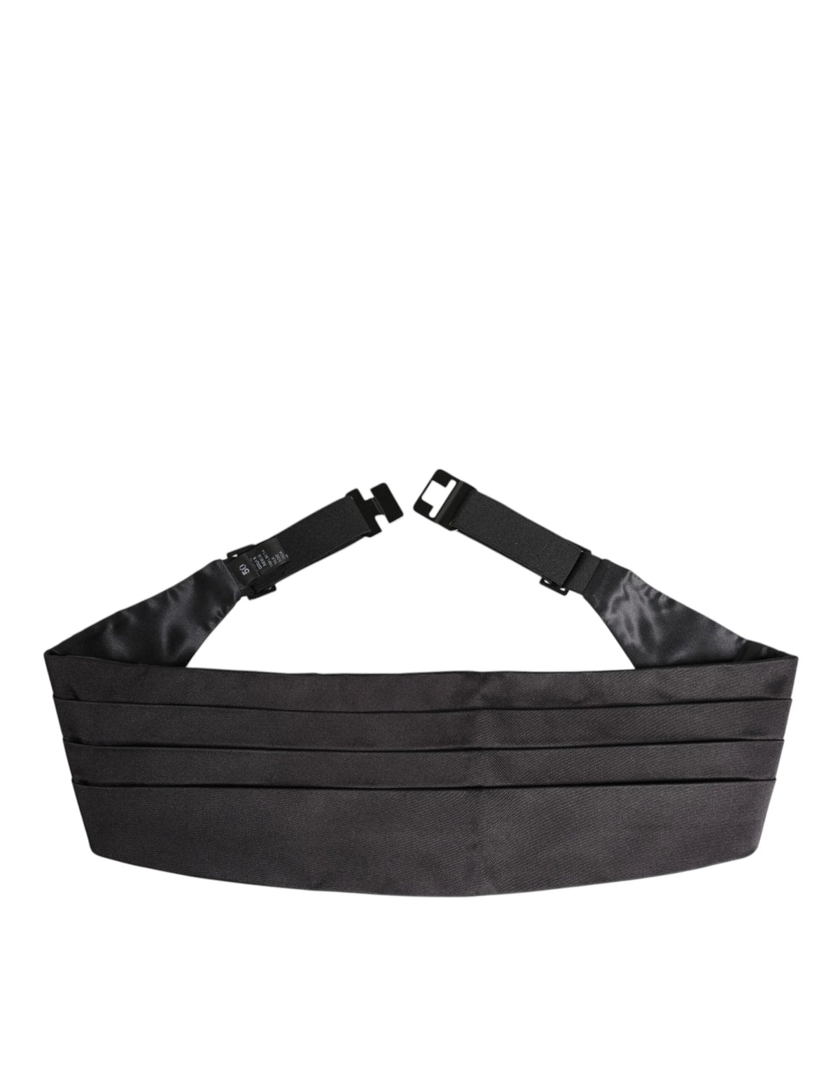 Dolce & Gabbana Black Men 100% Silk Belt Wide Waist Cummerbund - IT54 | XXL - Suspenders