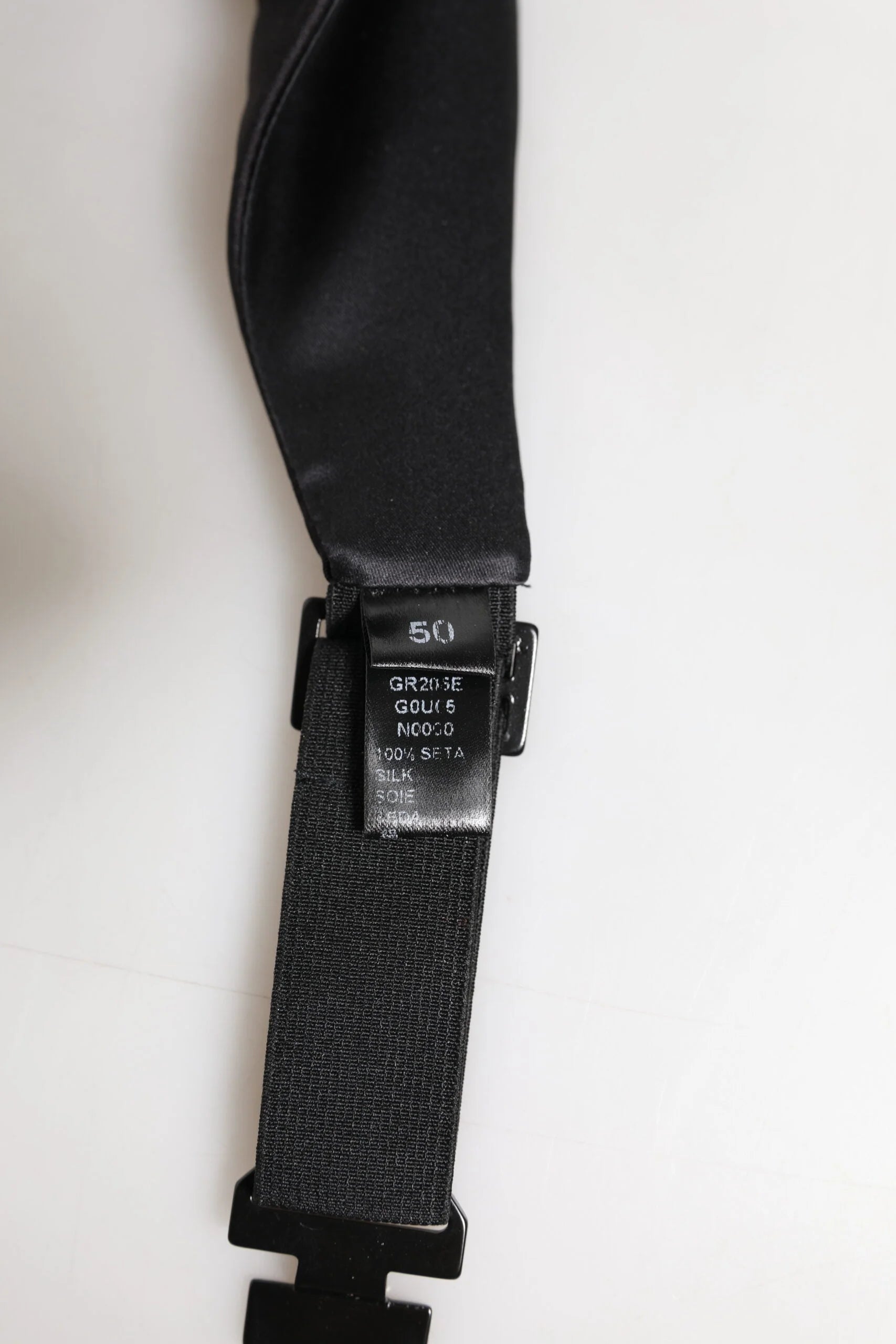 Dolce & Gabbana Black Men 100% Silk Belt Wide Waist Cummerbund - IT54 | XXL - Suspenders