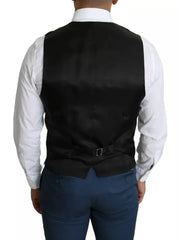 Dolce & Gabbana Black Men Formal STAFF Dress Waistcoat Vest - IT48 | M - Vests
