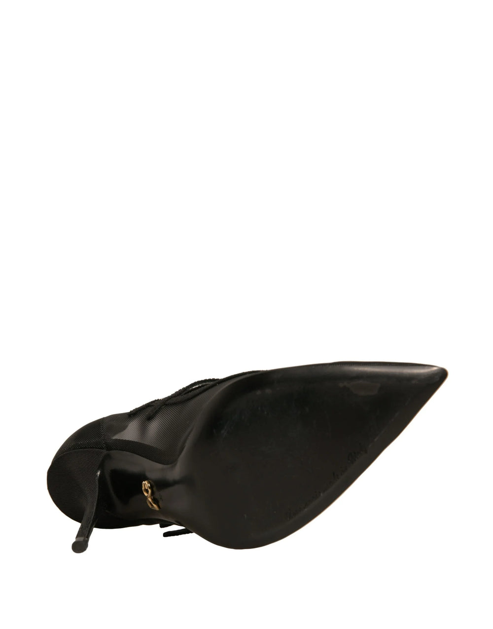 Dolce & Gabbana Black Mesh Mary Jane High Heels Pumps Shoes - Heels