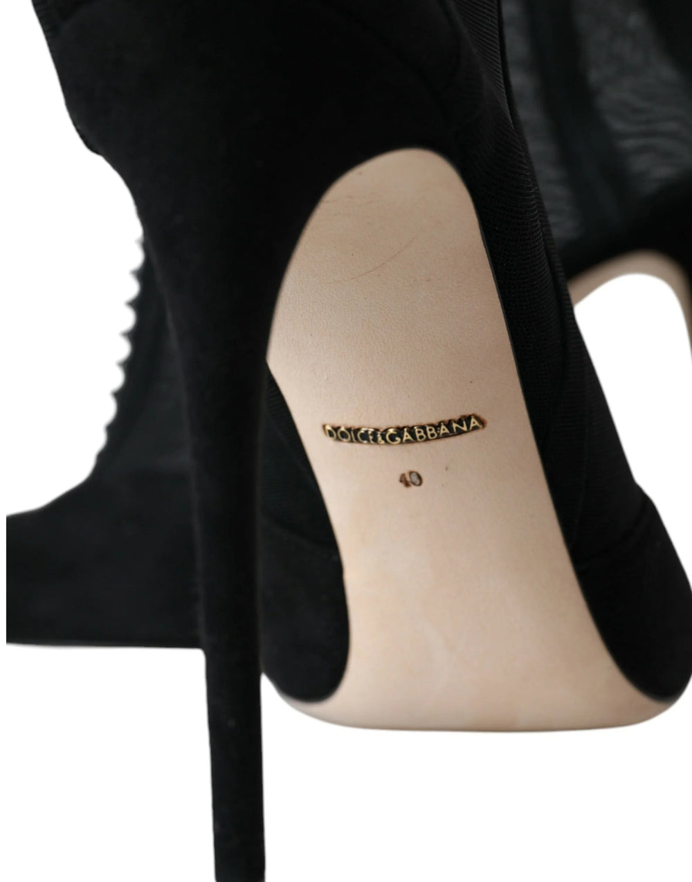 Dolce & Gabbana Black Mesh Stiletto Heels Ankle Boots Shoes - EU40/US9.5