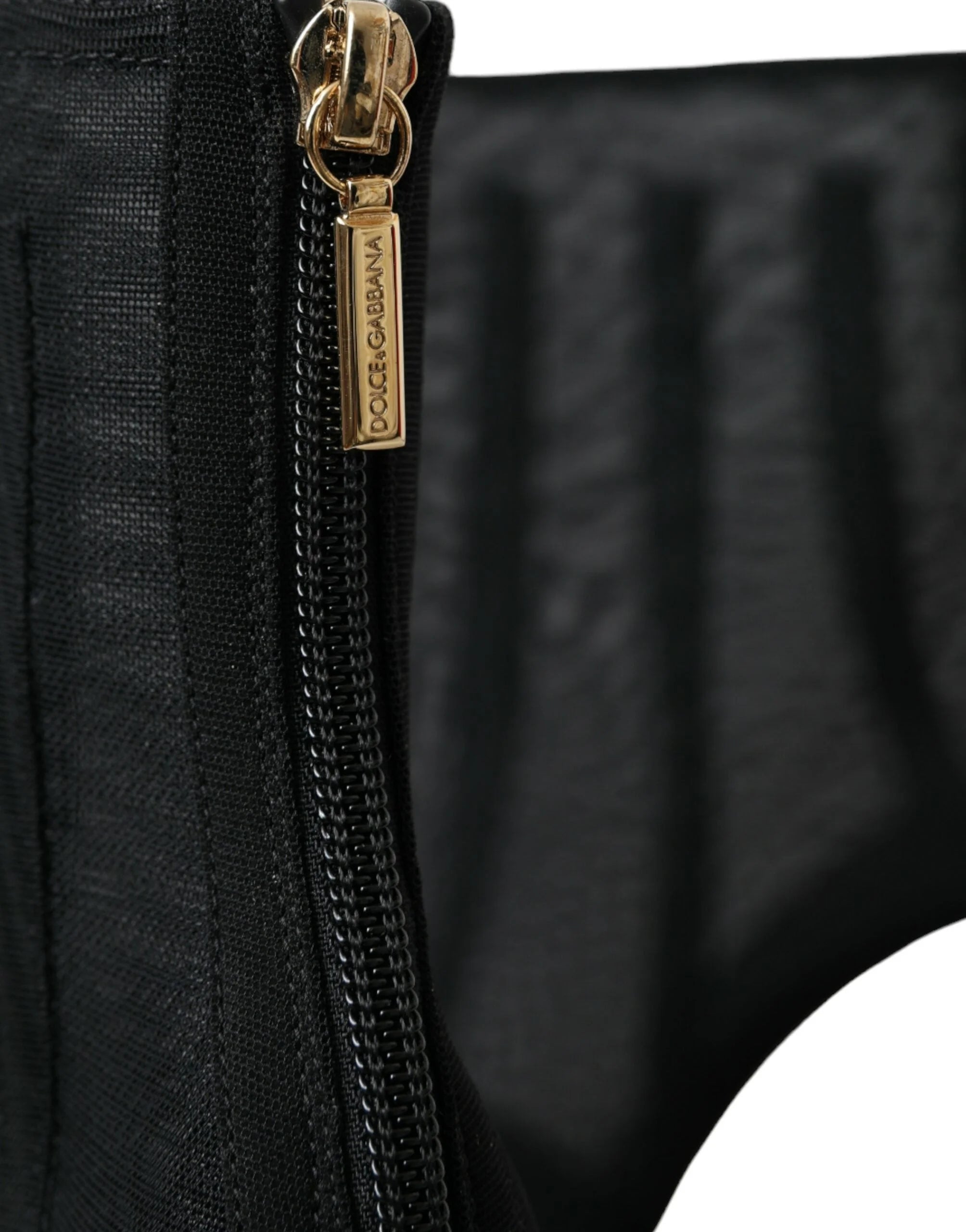 Dolce & Gabbana Black Mesh Stiletto Heels Ankle Boots Shoes - EU40/US9.5 - Boots