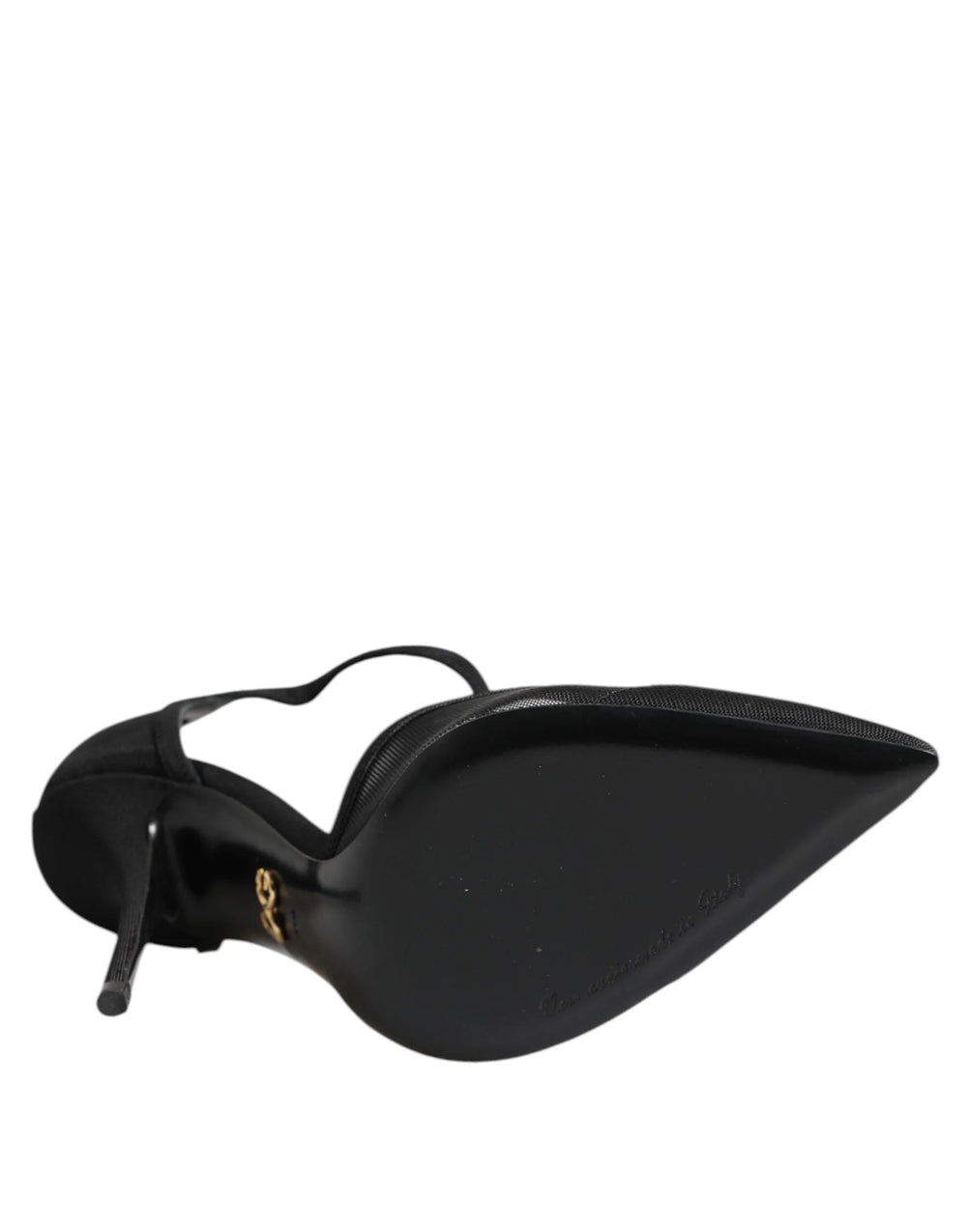 Dolce & Gabbana Black Mesh T-strap Stiletto High Heels Shoes - Heels