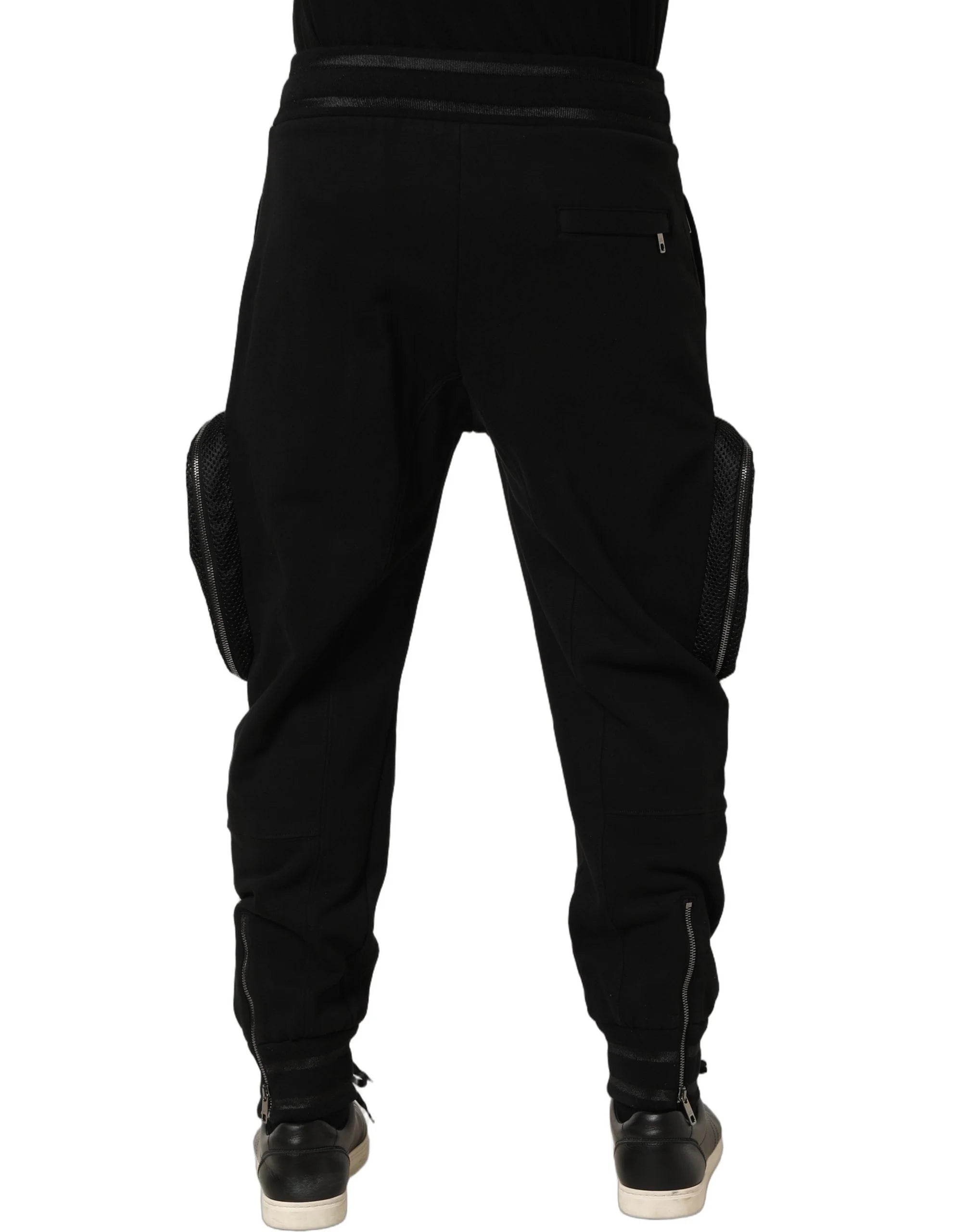 Dolce & Gabbana Black Mid Waist Cargo Jogger Sweatpants Pants - IT46 | S