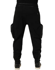 Dolce & Gabbana Black Mid Waist Cargo Jogger Sweatpants Pants - IT46 | S