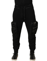 Dolce & Gabbana Black Mid Waist Cargo Jogger Sweatpants Pants - IT46 | S