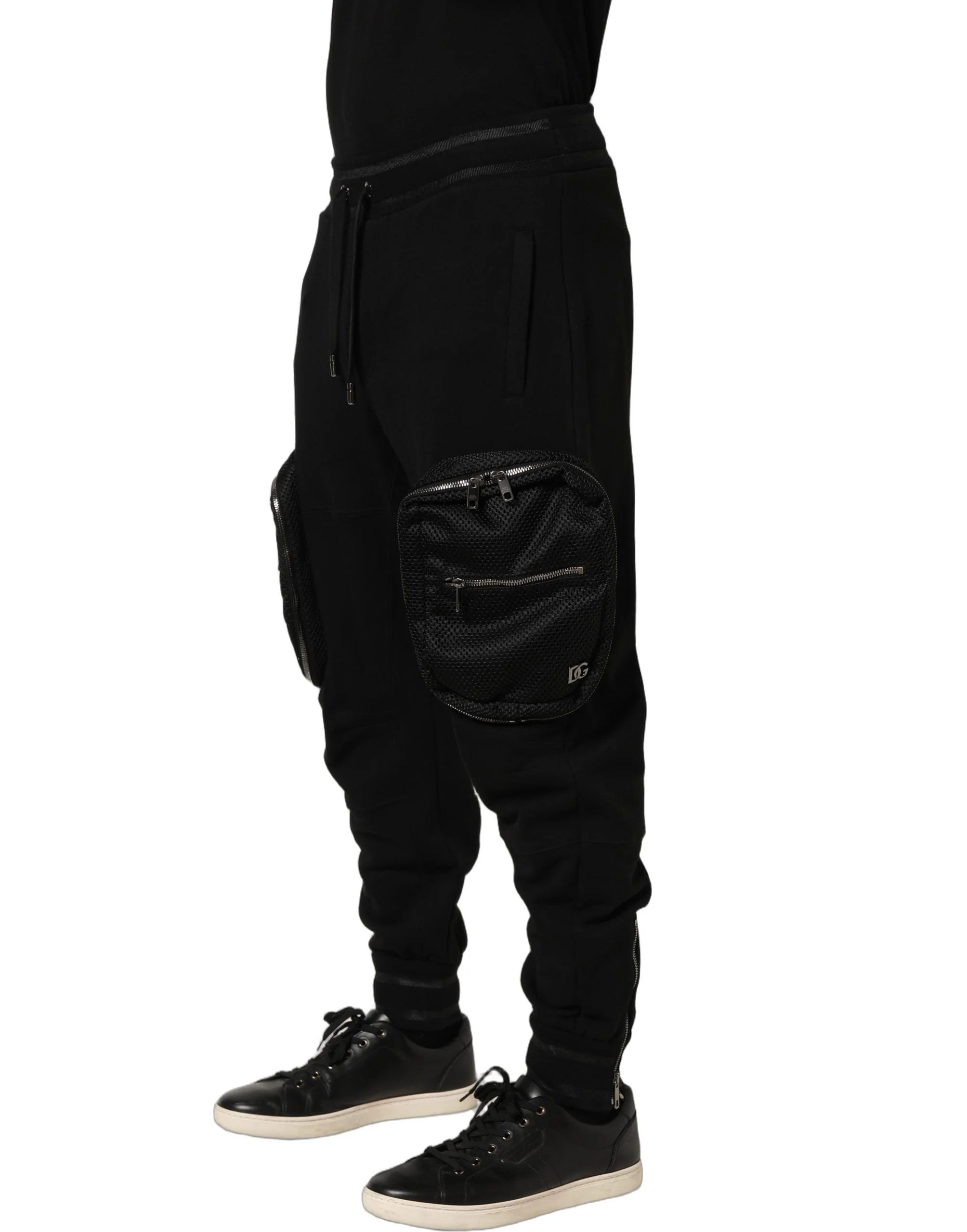 Dolce & Gabbana Black Mid Waist Cargo Jogger Sweatpants Pants - IT46 | S