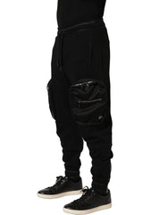 Dolce & Gabbana Black Mid Waist Cargo Jogger Sweatpants Pants - IT46 | S