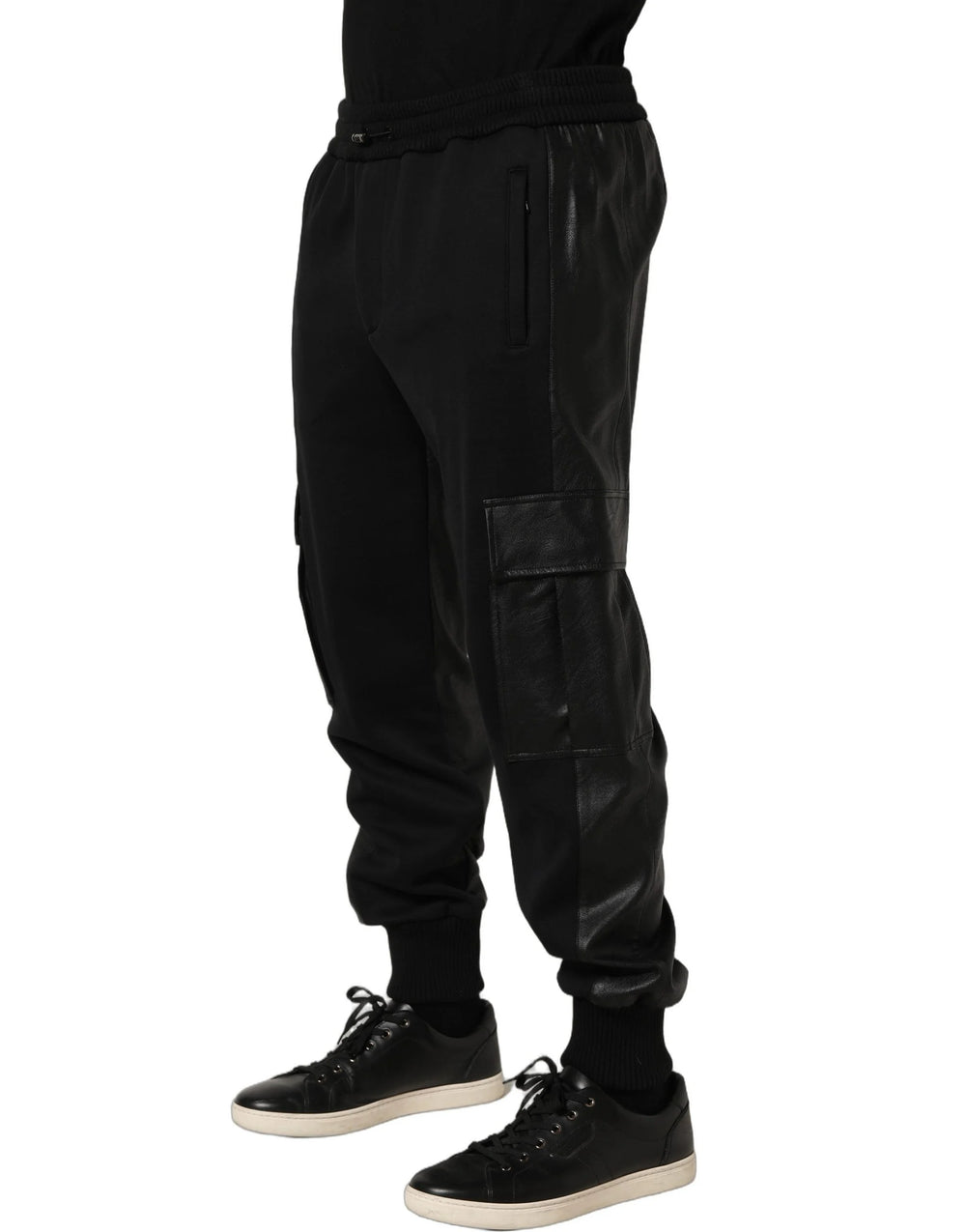 Dolce & Gabbana Black Mid Waist Cargo Jogger Sweatpants Pants - IT48 | M