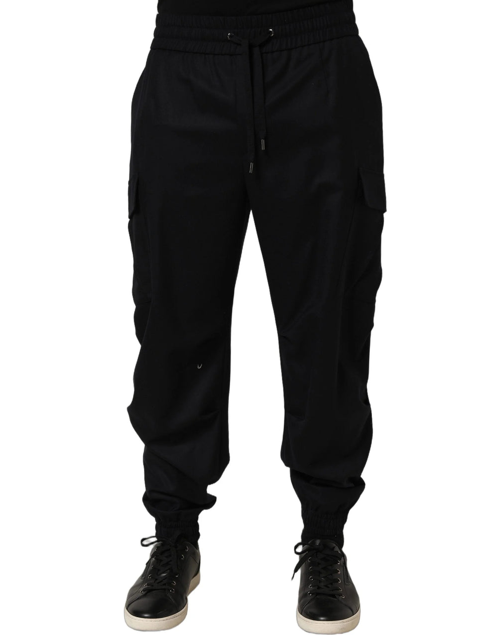 Dolce & Gabbana Black Mid Waist Cargo Jogger Sweatpants Pants - IT48 | M