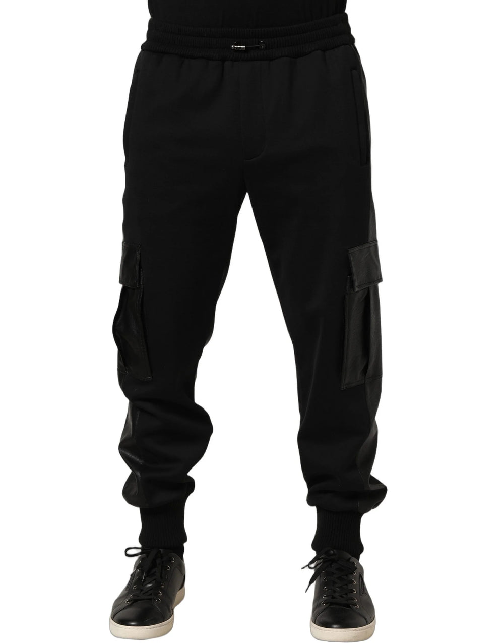 Dolce & Gabbana Black Mid Waist Cargo Jogger Sweatpants Pants - IT48 | M