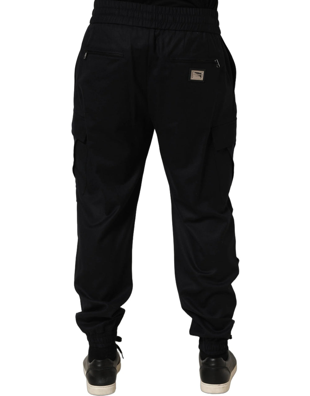 Dolce & Gabbana Black Mid Waist Cargo Jogger Sweatpants Pants - IT48 | M
