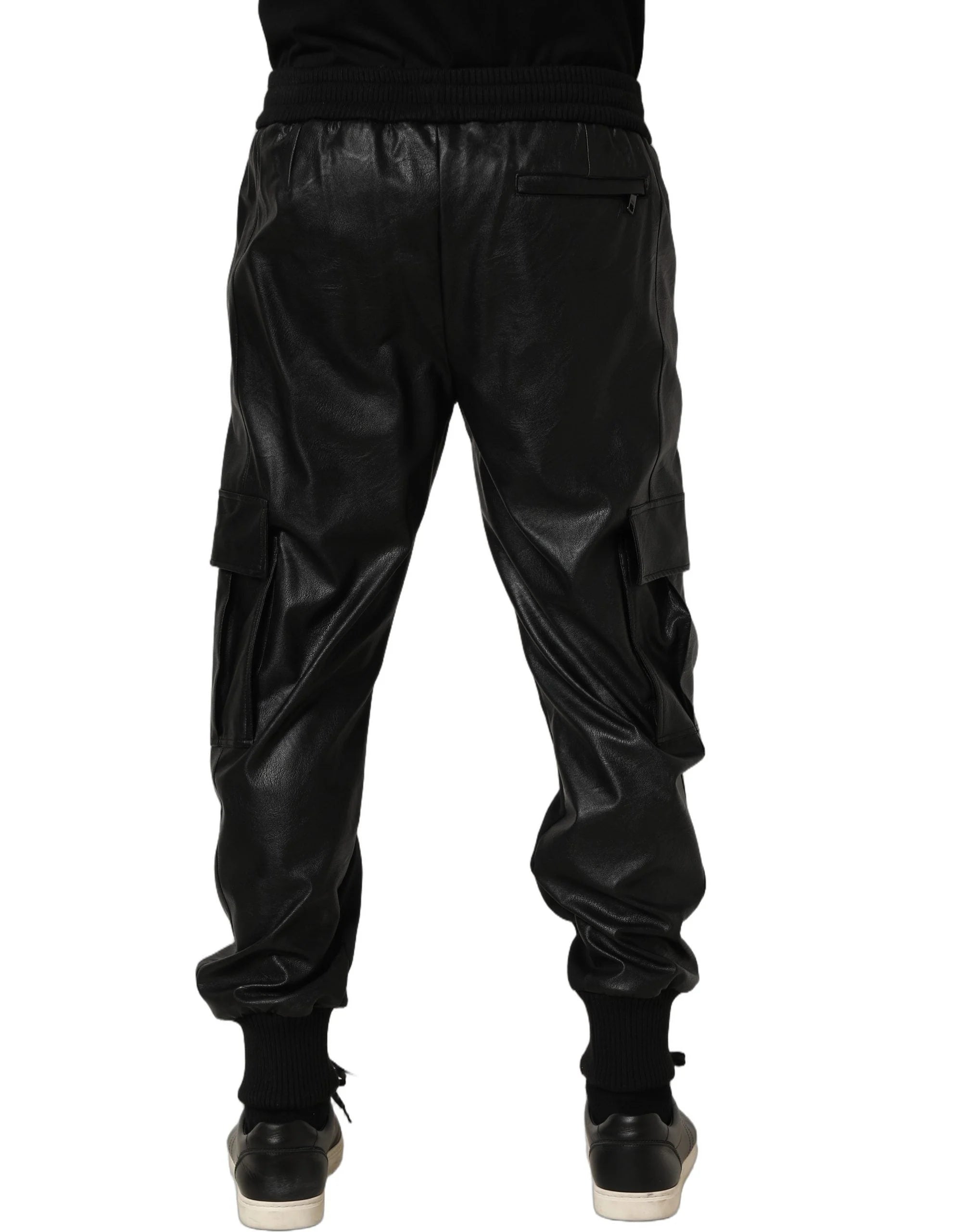 Dolce & Gabbana Black Mid Waist Cargo Jogger Sweatpants Pants - IT48 | M