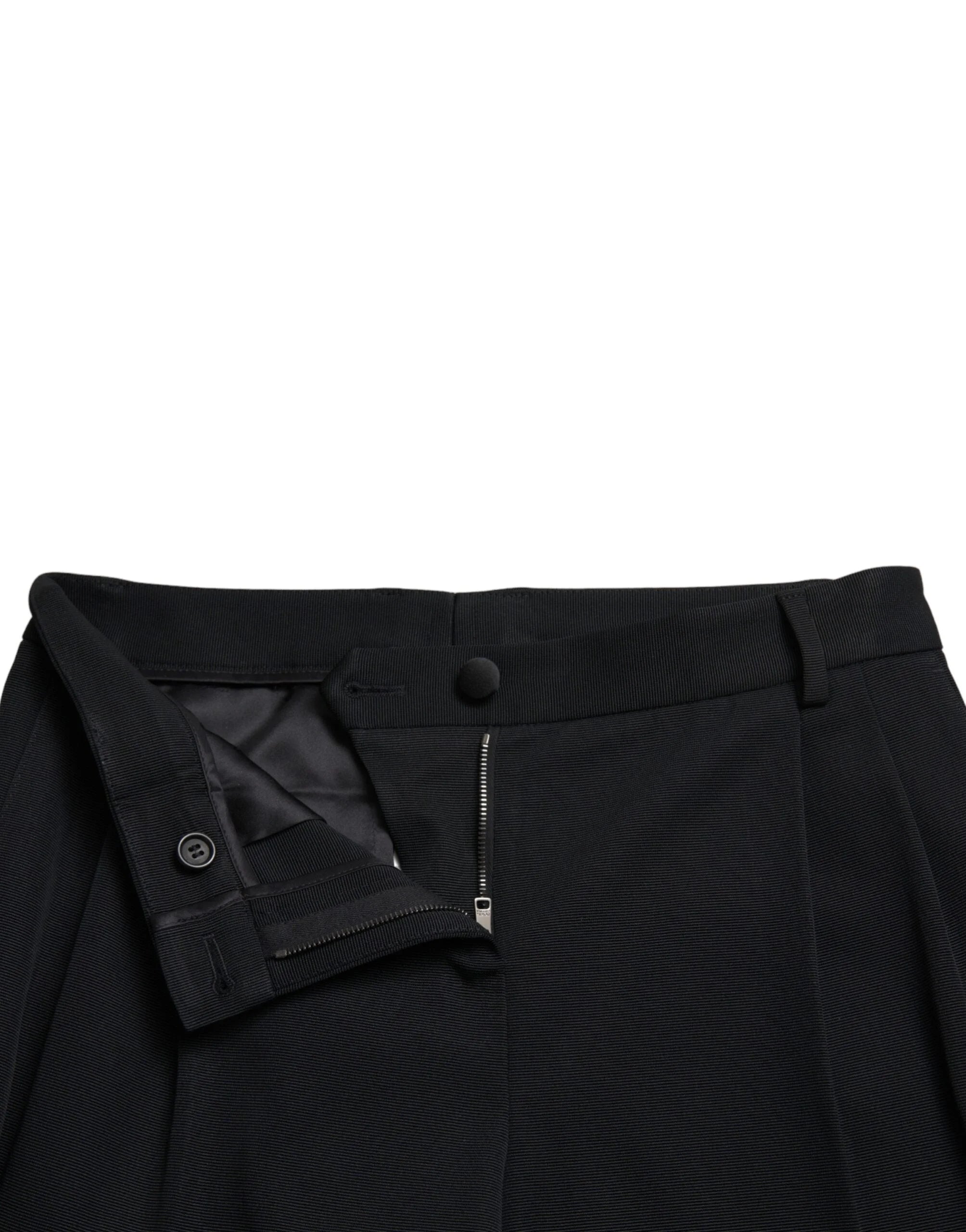 Dolce & Gabbana Black Mid Waist Skinny Cropped Pants - IT40|S - Trousers
