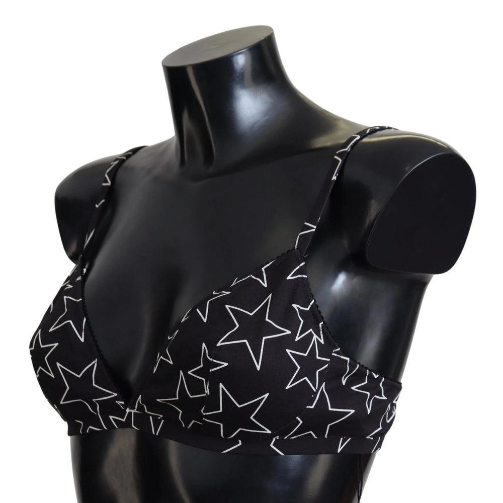 Dolce & Gabbana Black Millennials Star Non Wire Cotton Bra Underwear - IT3 | M - Bras