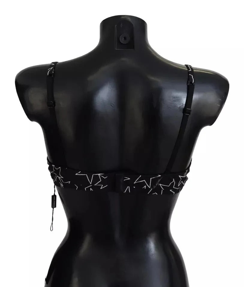 Dolce & Gabbana Black Millennials Star Non Wire Cotton Bra Underwear - IT4 | L - Bras