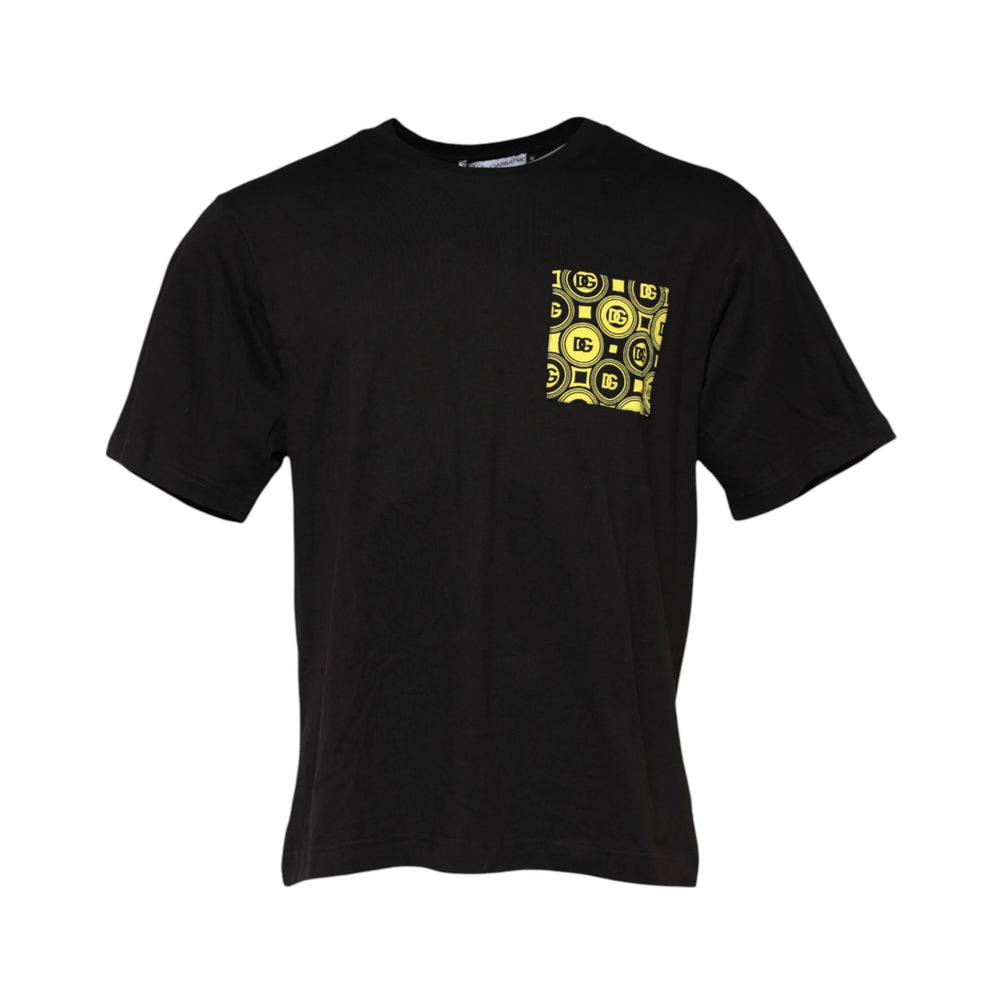 Dolce & Gabbana Black Minimalist Cotton Crew Neck T-shirt - IT48 | M - T-Shirts