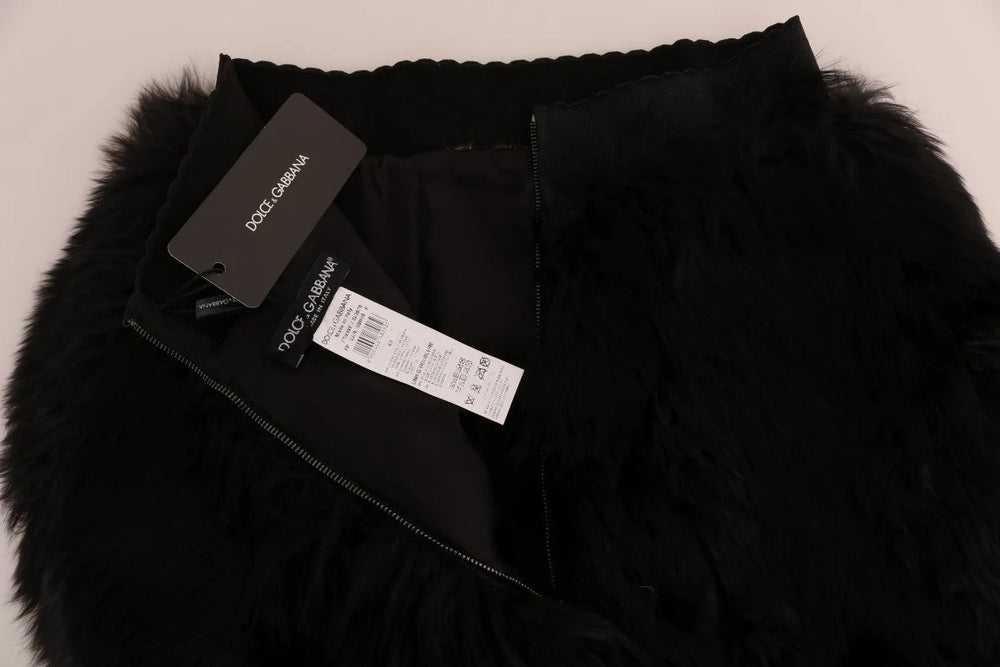 Dolce & Gabbana Black Mink Nutria Fur Mini Hot Pants - IT40|S - Short Trousers