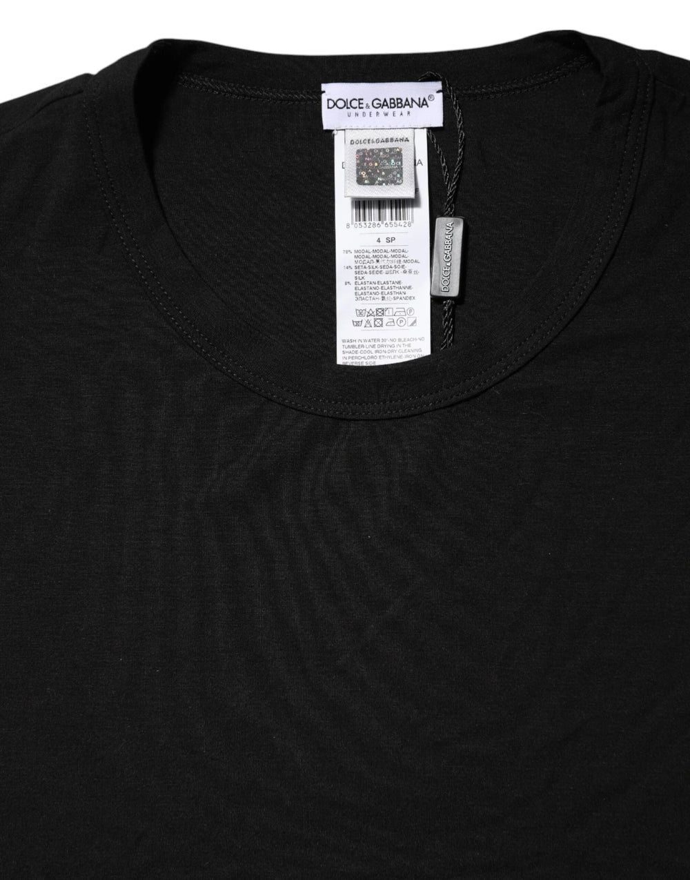Dolce & Gabbana Black Modal Men Crew Neck Underwear T-shirt - IT4 | S - Men’s Undershirts