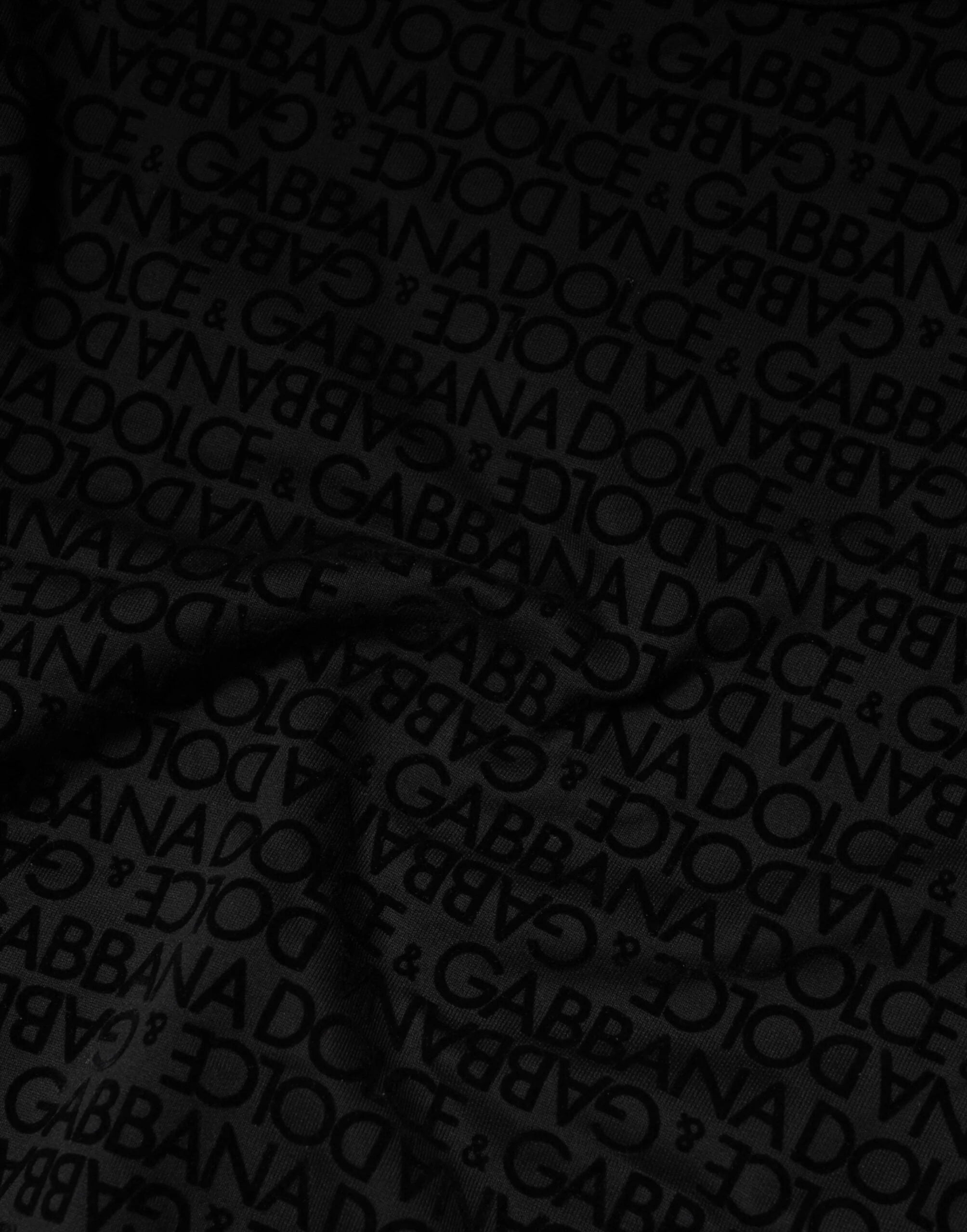 Dolce & Gabbana Black Monogram Crew Neck Sweatshirt Sweater