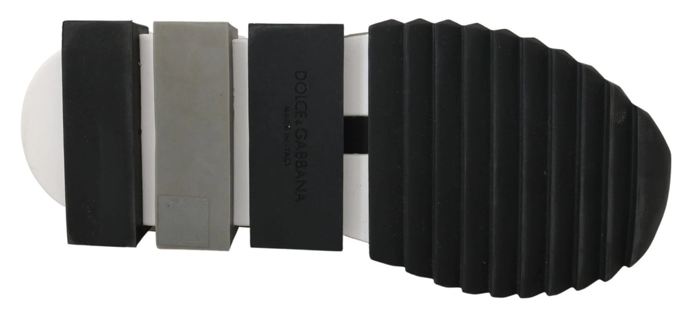 Dolce & Gabbana Black Multicolor Crystal Sneakers Shoes - Sneakers