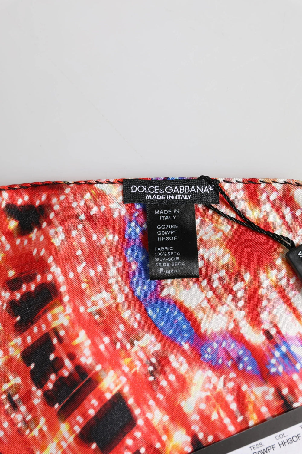 Dolce & Gabbana Black Multicolor Print Square Foulard Scarf - Scarves & Shawls