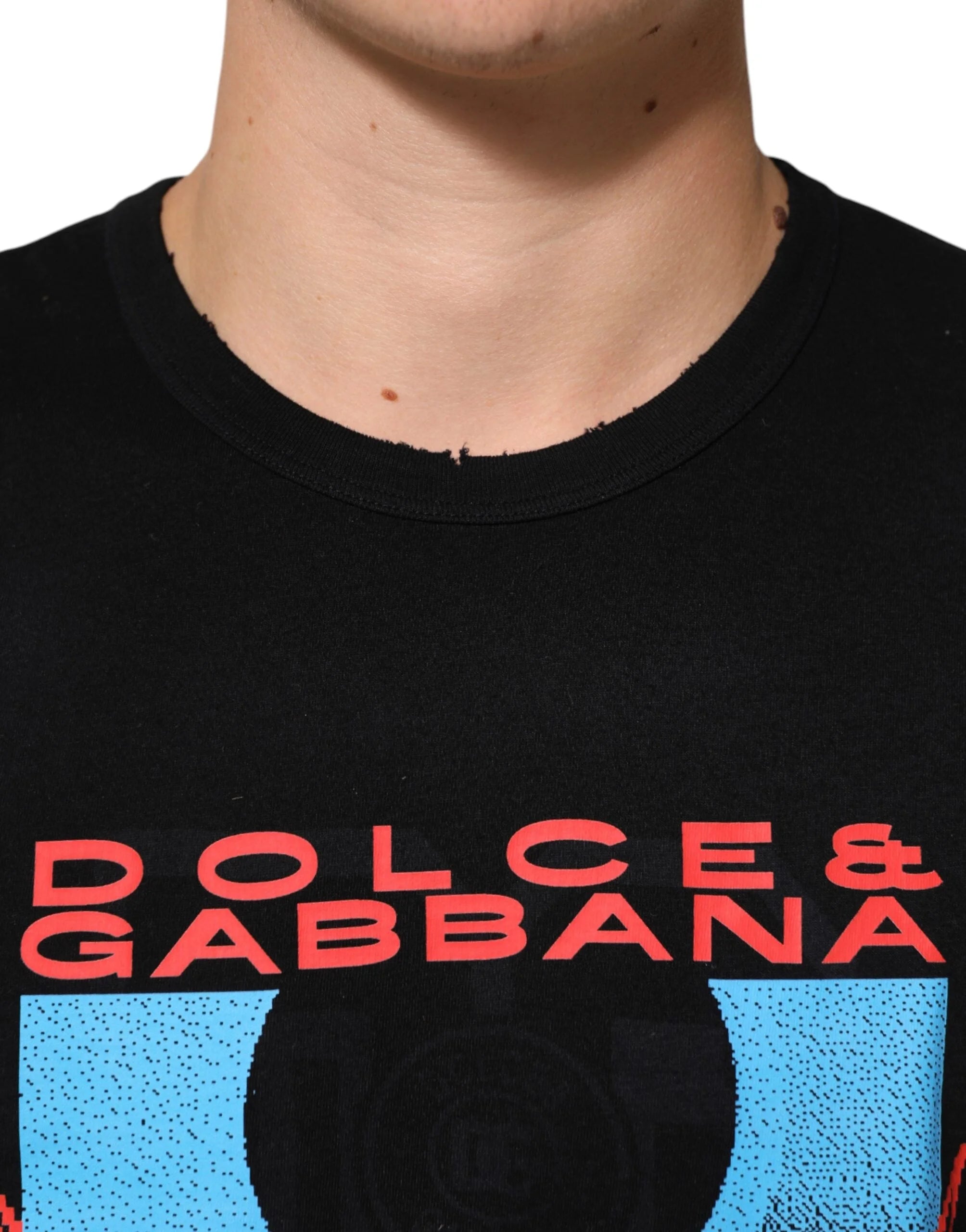 Dolce & Gabbana Black Musical Print Cotton Crew Neck T-shirt - IT54 | XL - T-Shirts