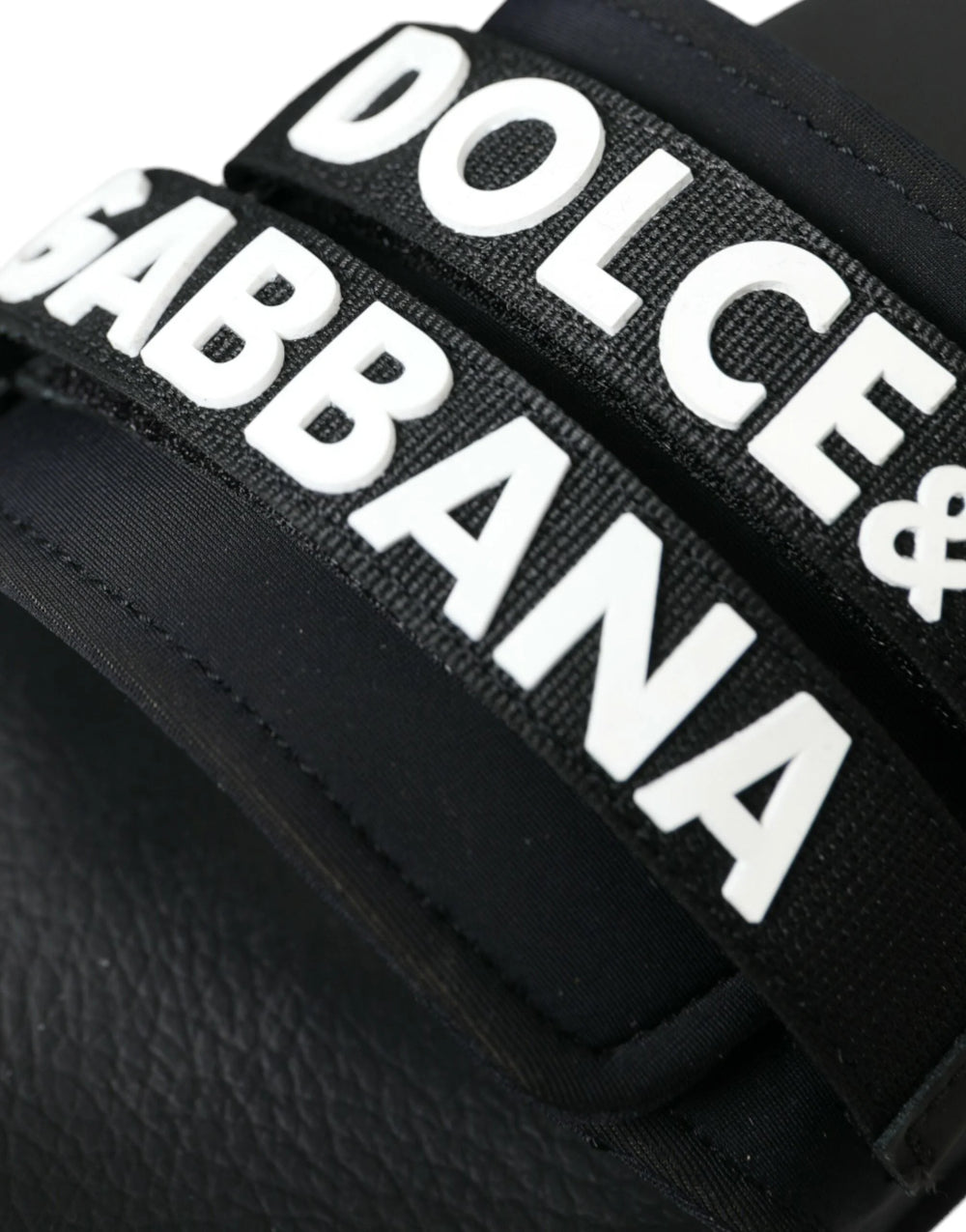 Dolce & Gabbana Black Neoprene Slides Flats Beachwear Shoes - EU35/US4.5 - Sandals