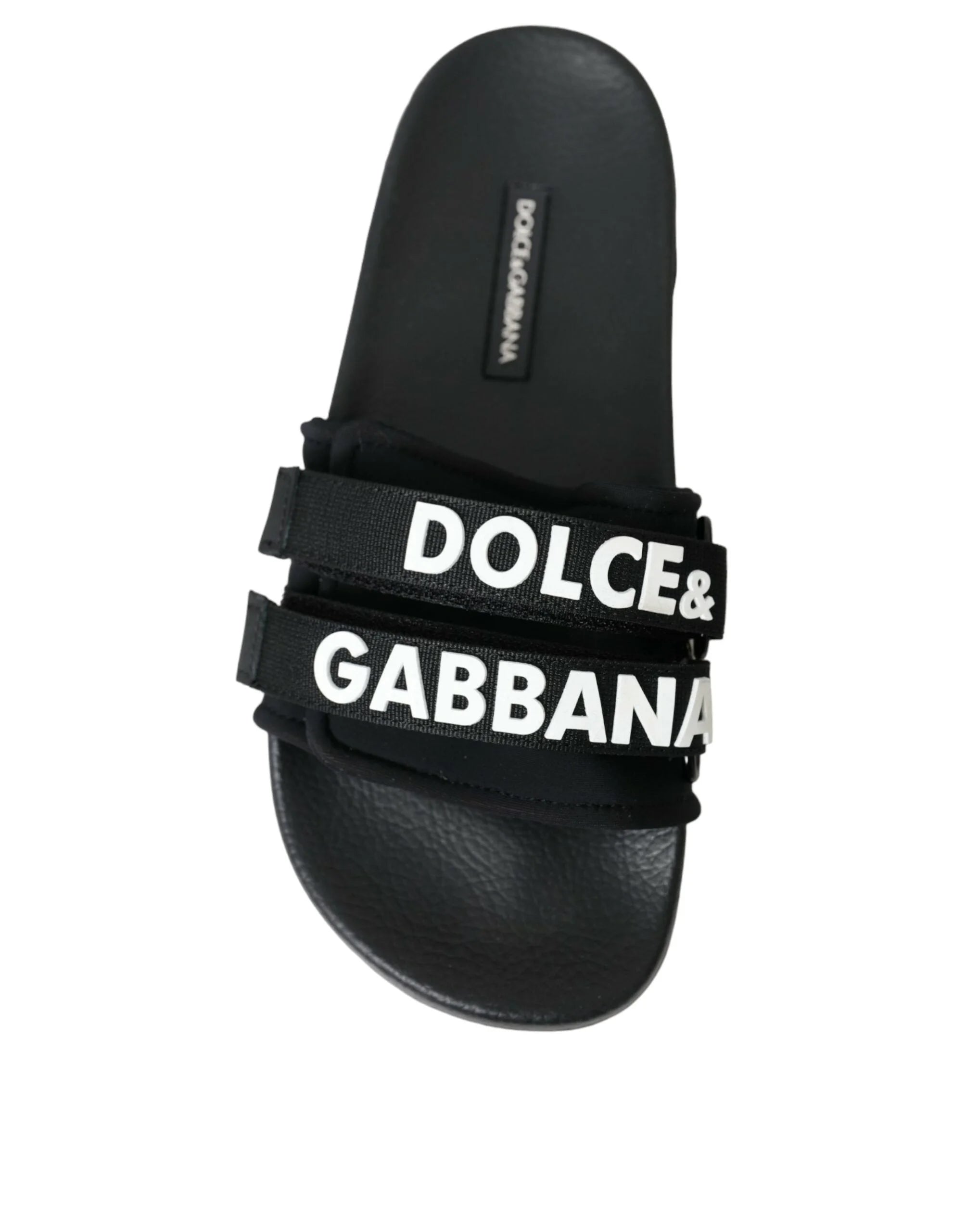 Dolce & Gabbana Black Neoprene Slides Flats Beachwear Shoes - EU35/US4.5 - Sandals
