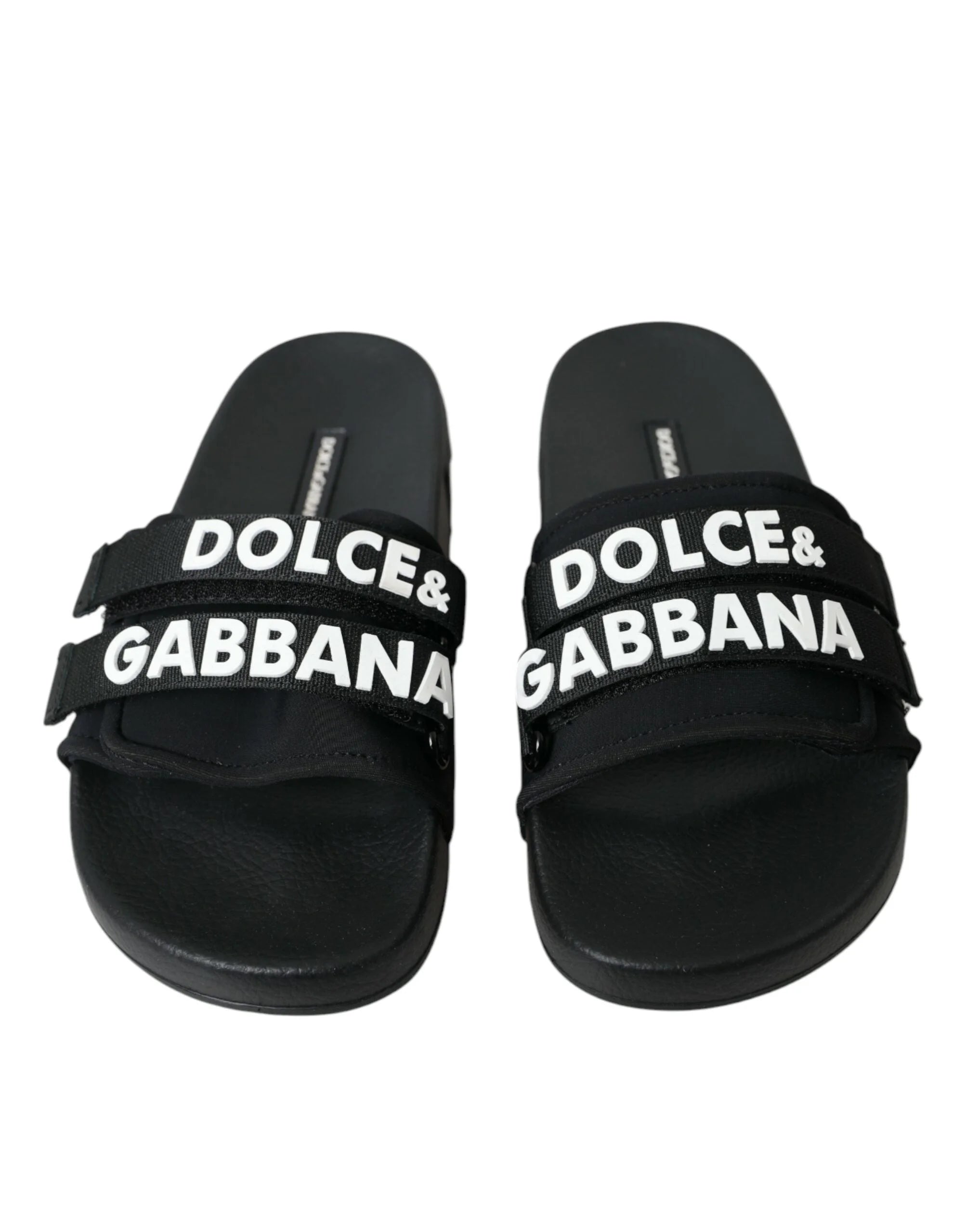 Dolce & Gabbana Black Neoprene Slides Flats Beachwear Shoes - EU35/US4.5 - Sandals