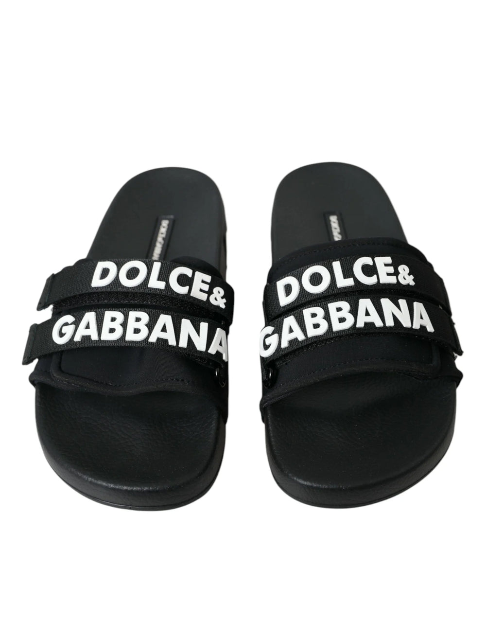 Dolce & Gabbana Black Neoprene Slides Flats Beachwear Shoes - EU35/US4.5 - Sandals